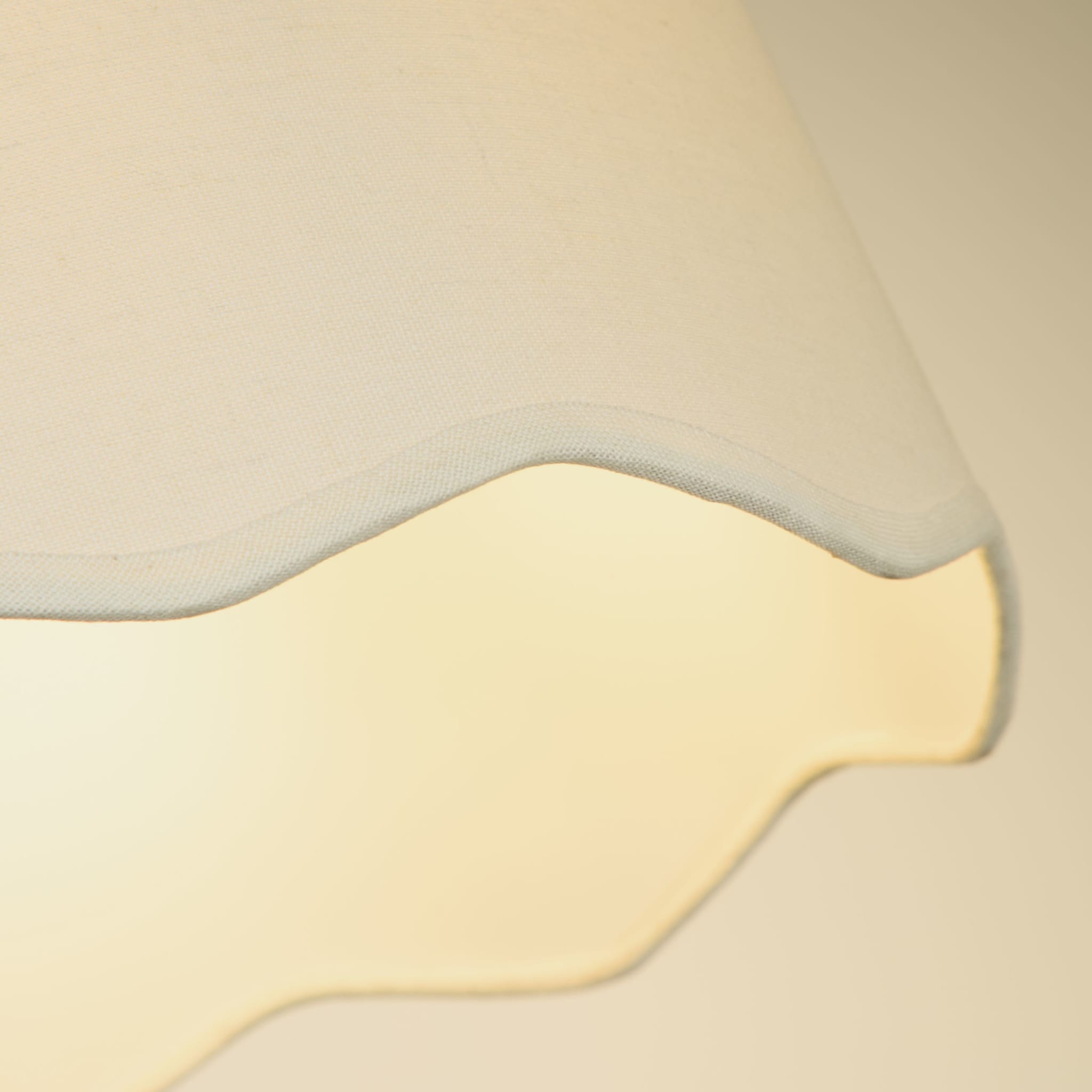 Evan Ivory Scallop Linen Shade