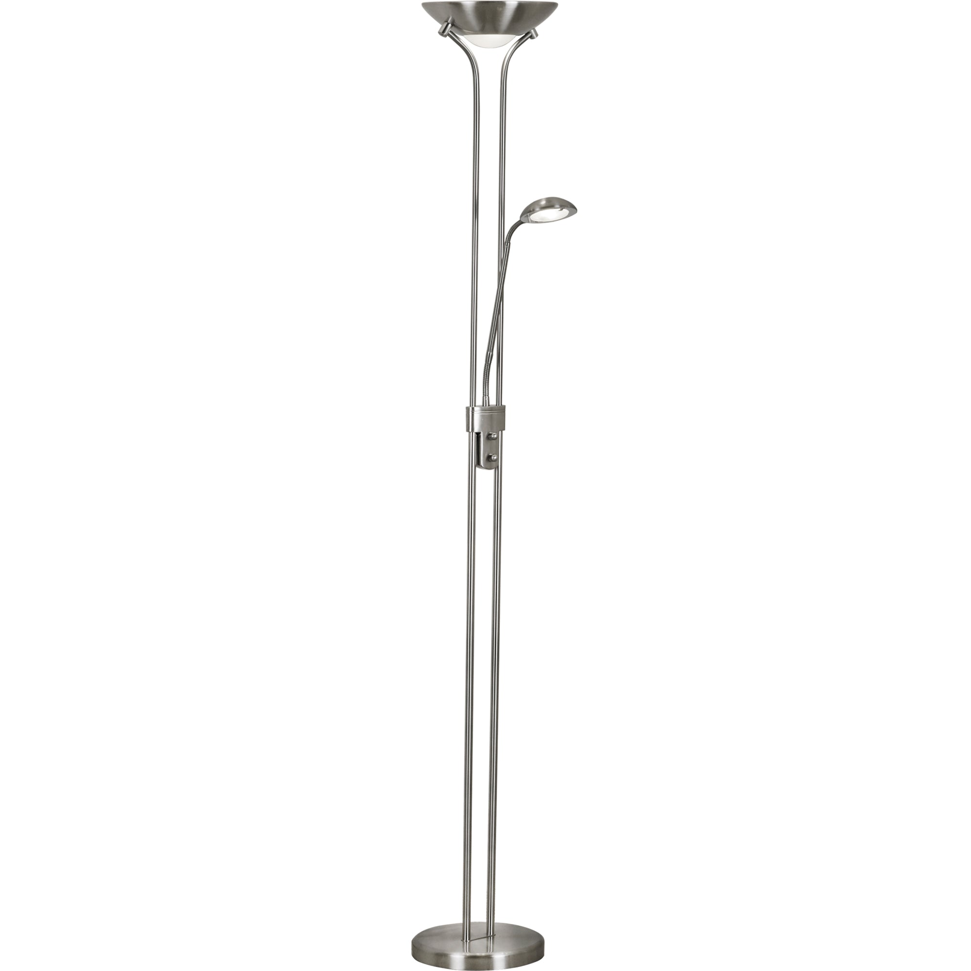 Mother & Child Floor Lamp LED Satin Silver