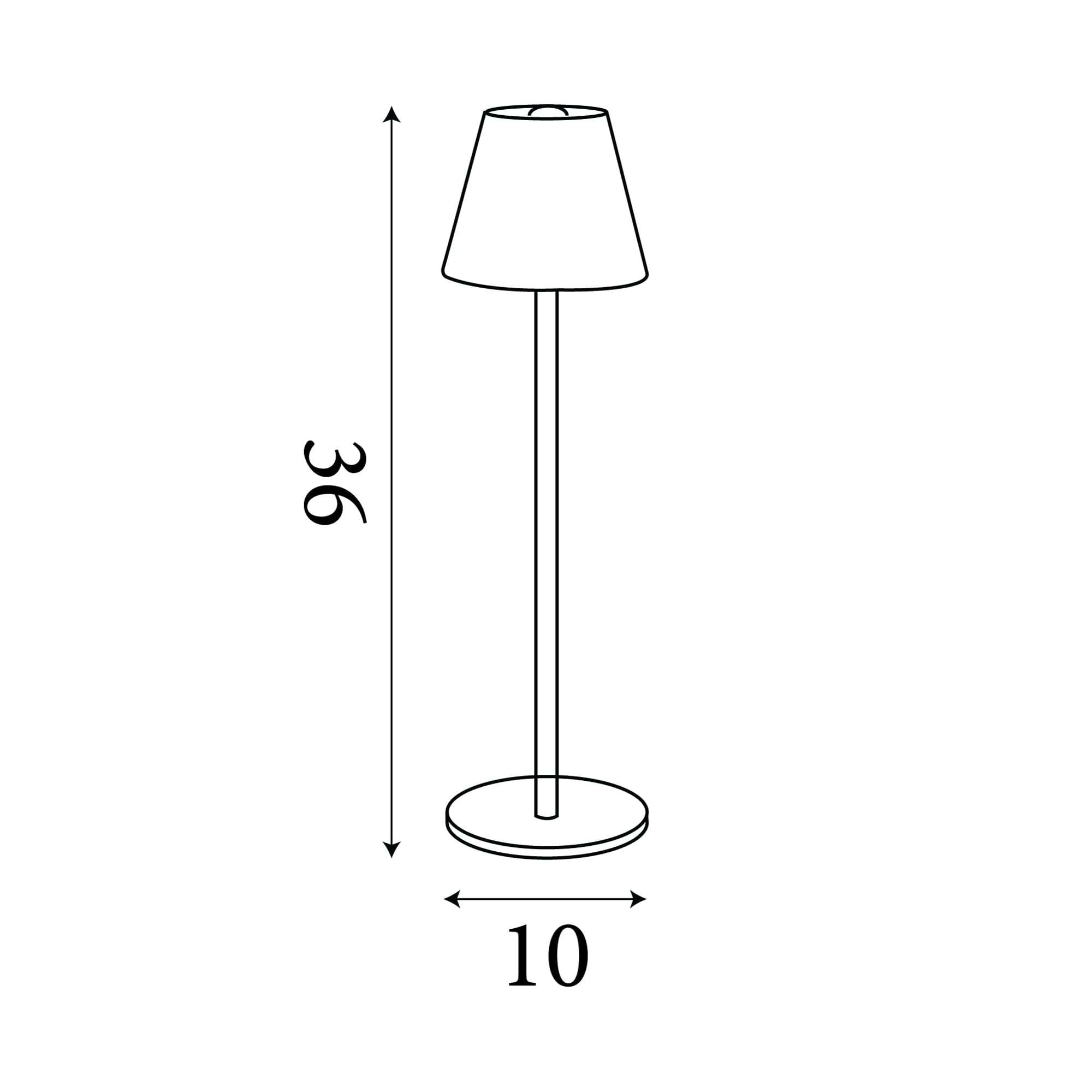 Tyler Rechargeable Table Lamp, Gold