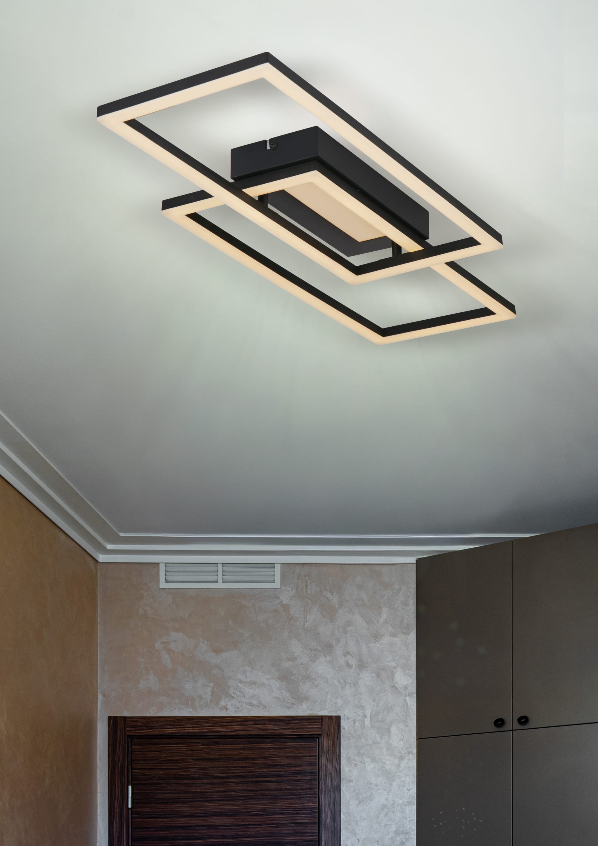 Ovaloid LED Flush. Matt Black