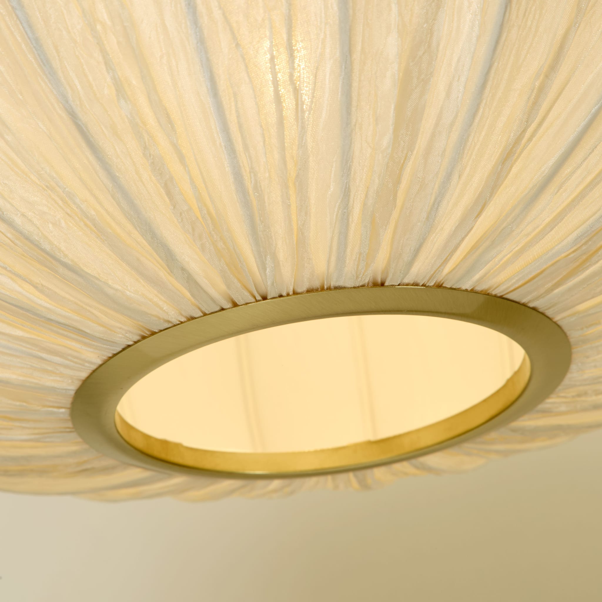 Bonnie 1Lt Pendant Satin Brass Metal &  Ivory Satin Shade