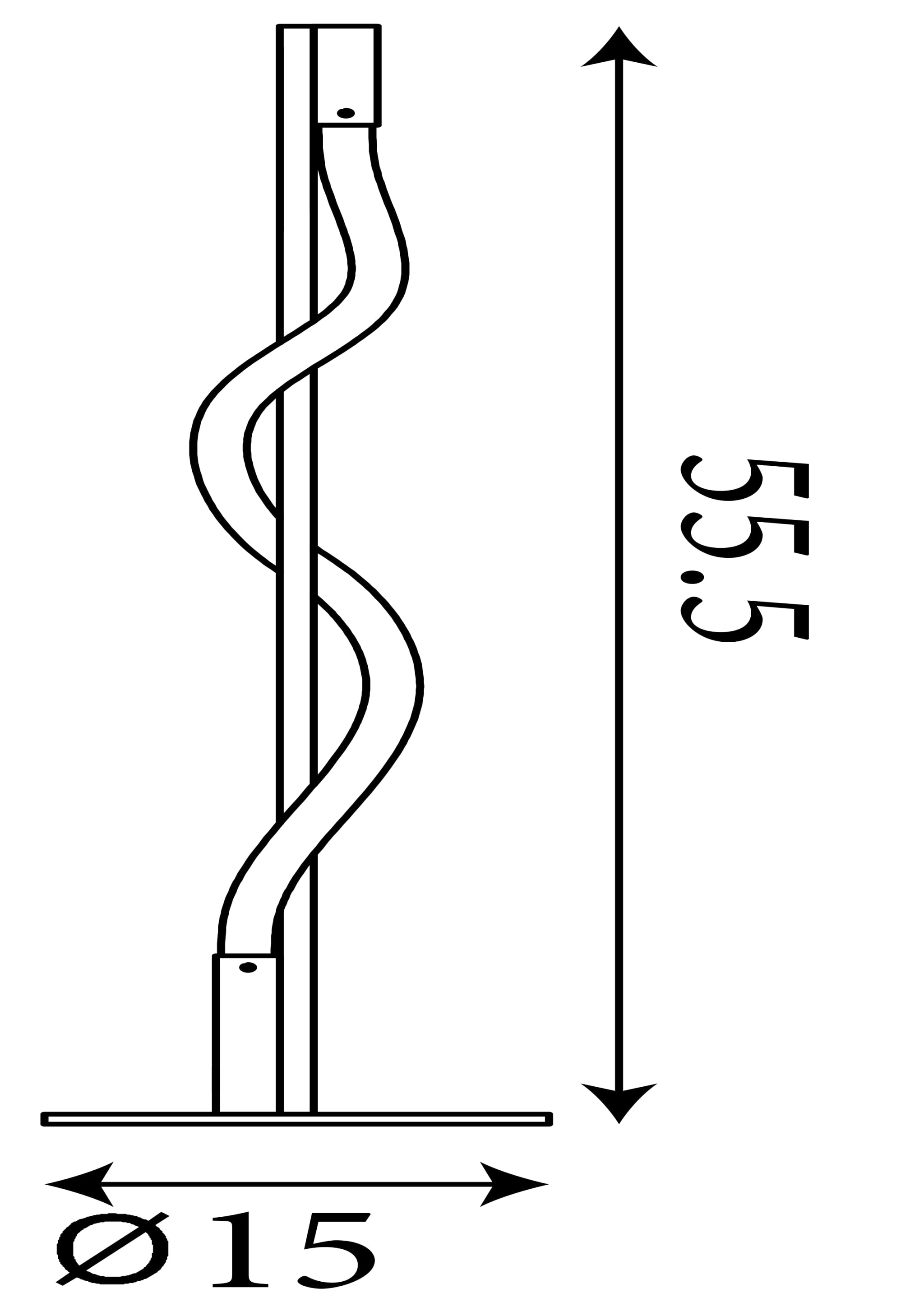 Serpent Table Lamp - Black Metal & Opal Tube