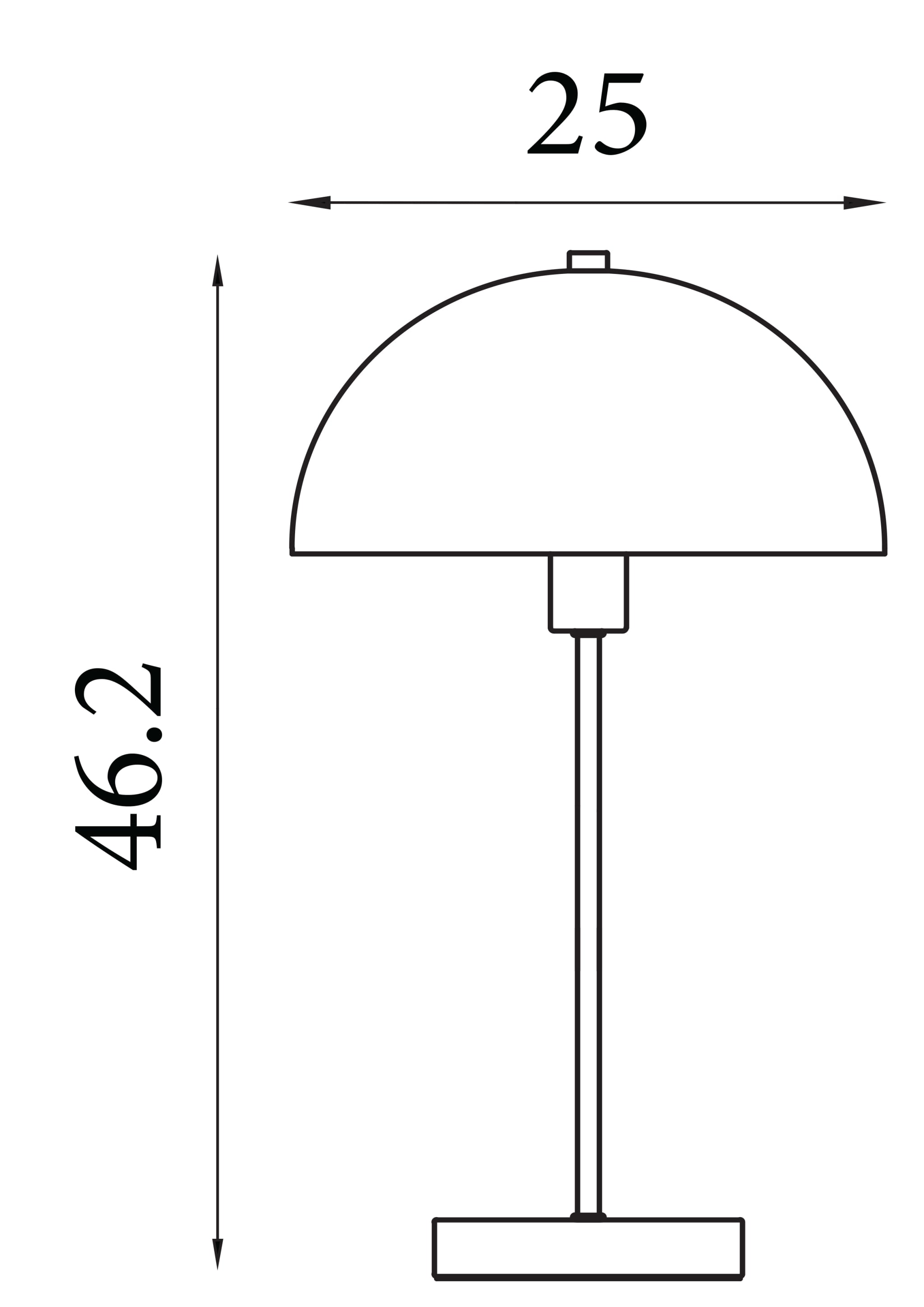 Mushroom Table Lamp - Green Metal