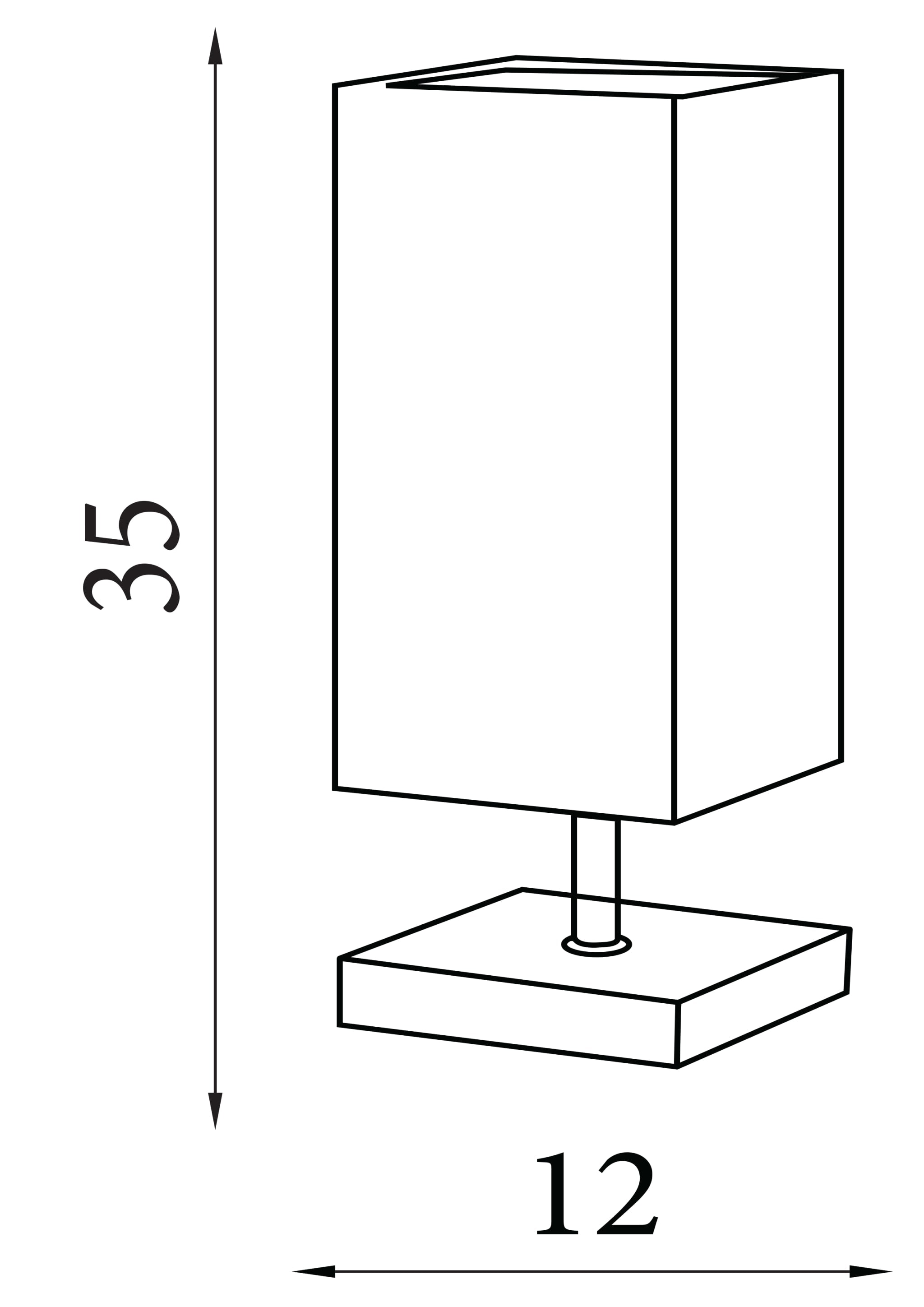 Valley Table Lamp - Satin Silver Metal & Dark Grey Fabric