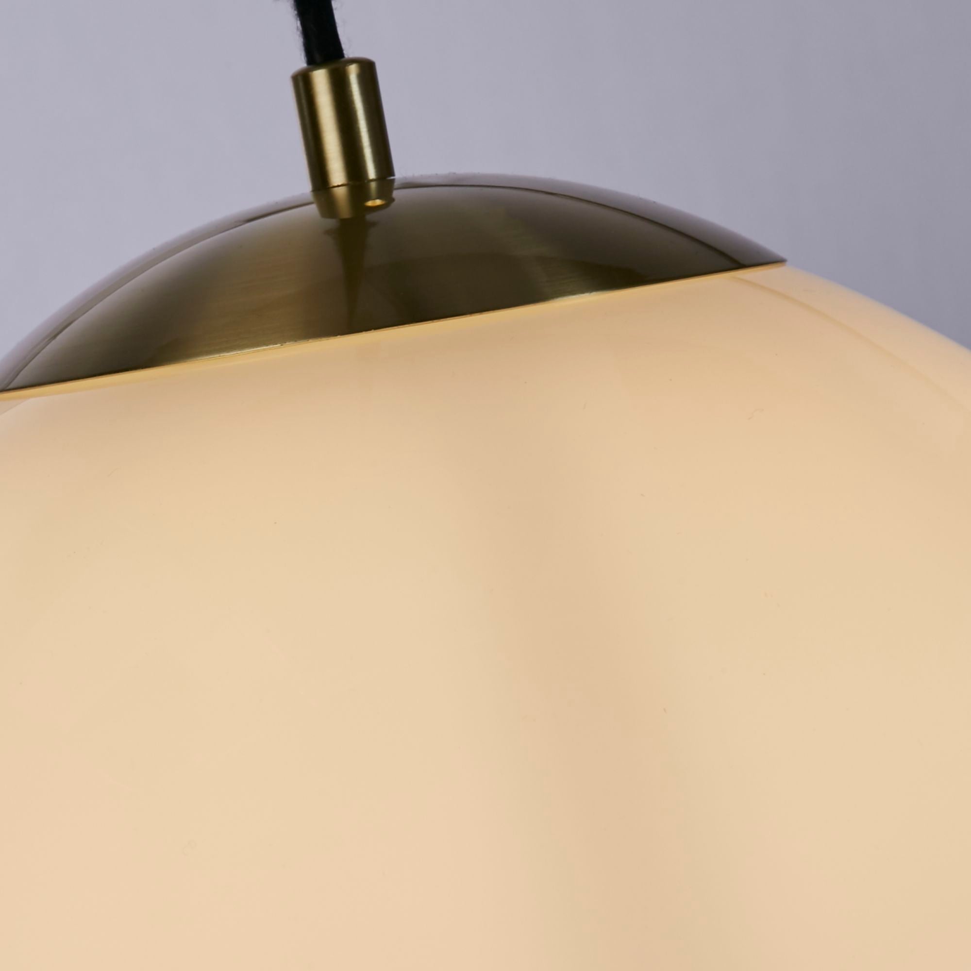 Atom II Pendant  - Opal Glass Satin Brass / 240 x 270