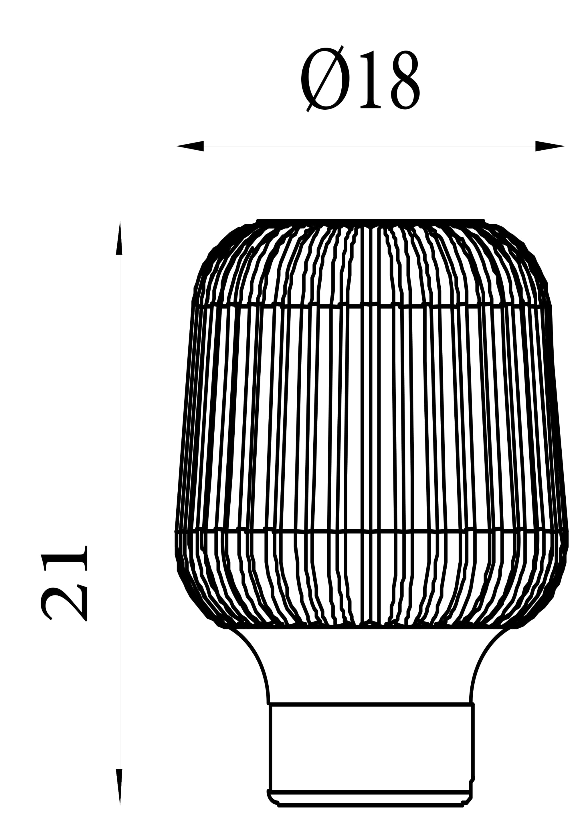 Aria Table Lamp - Pink Ripple Glass