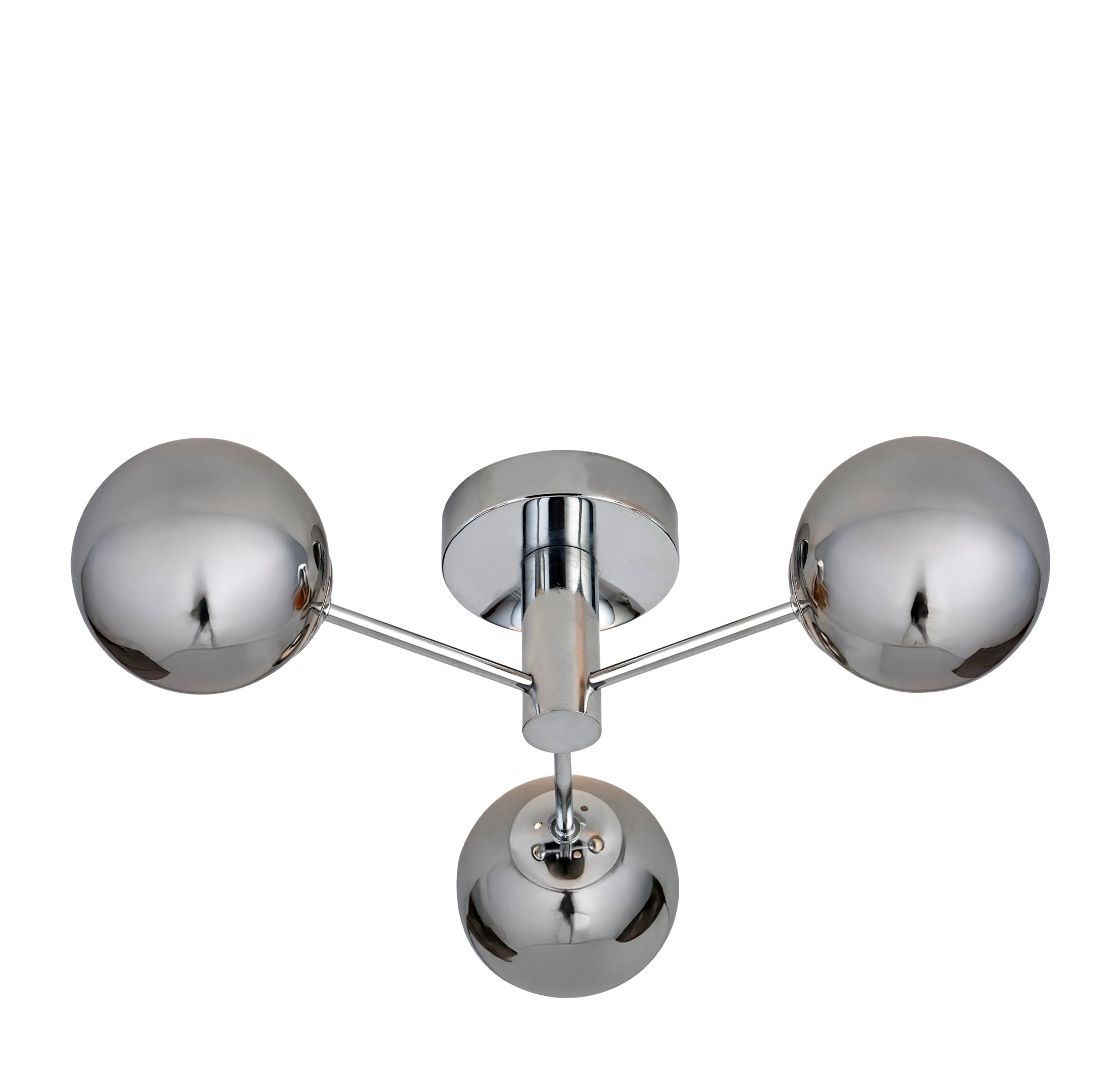 Oscar 3Lt Flush - Chrome Metal & Smoked Glass