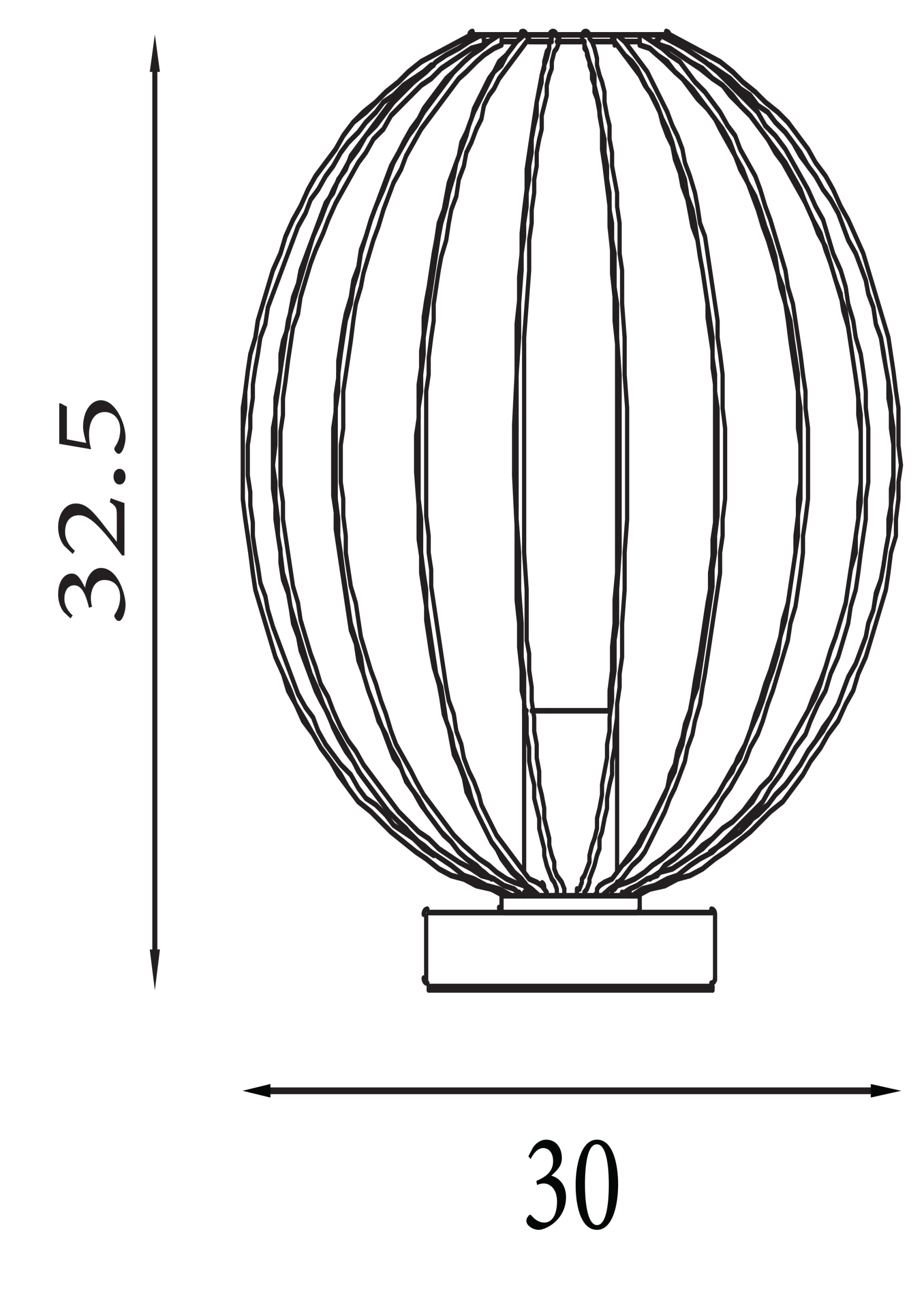 Rondo Table Lamp - Black Metal
