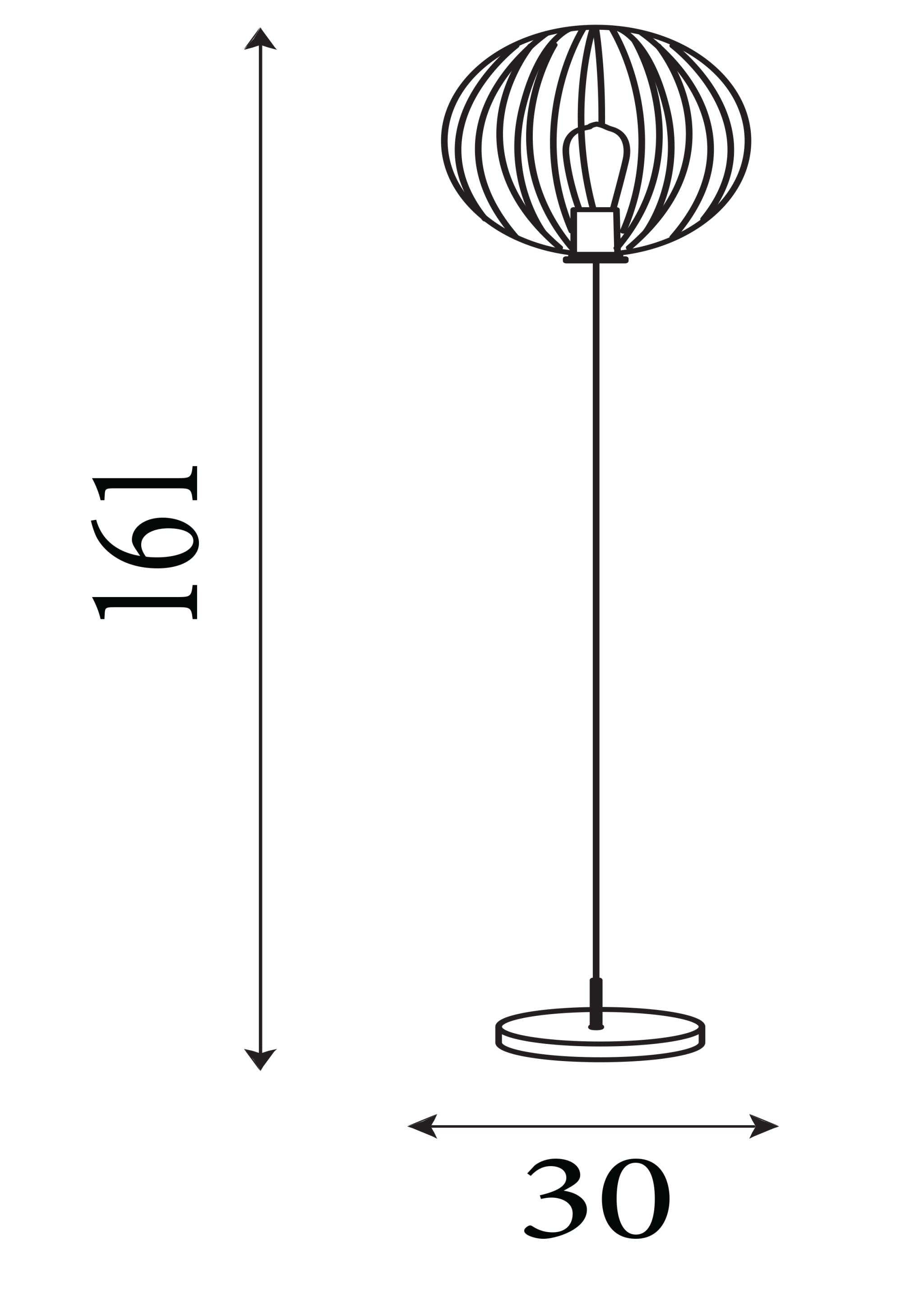 Rondo Floor Lamp - Black Metal