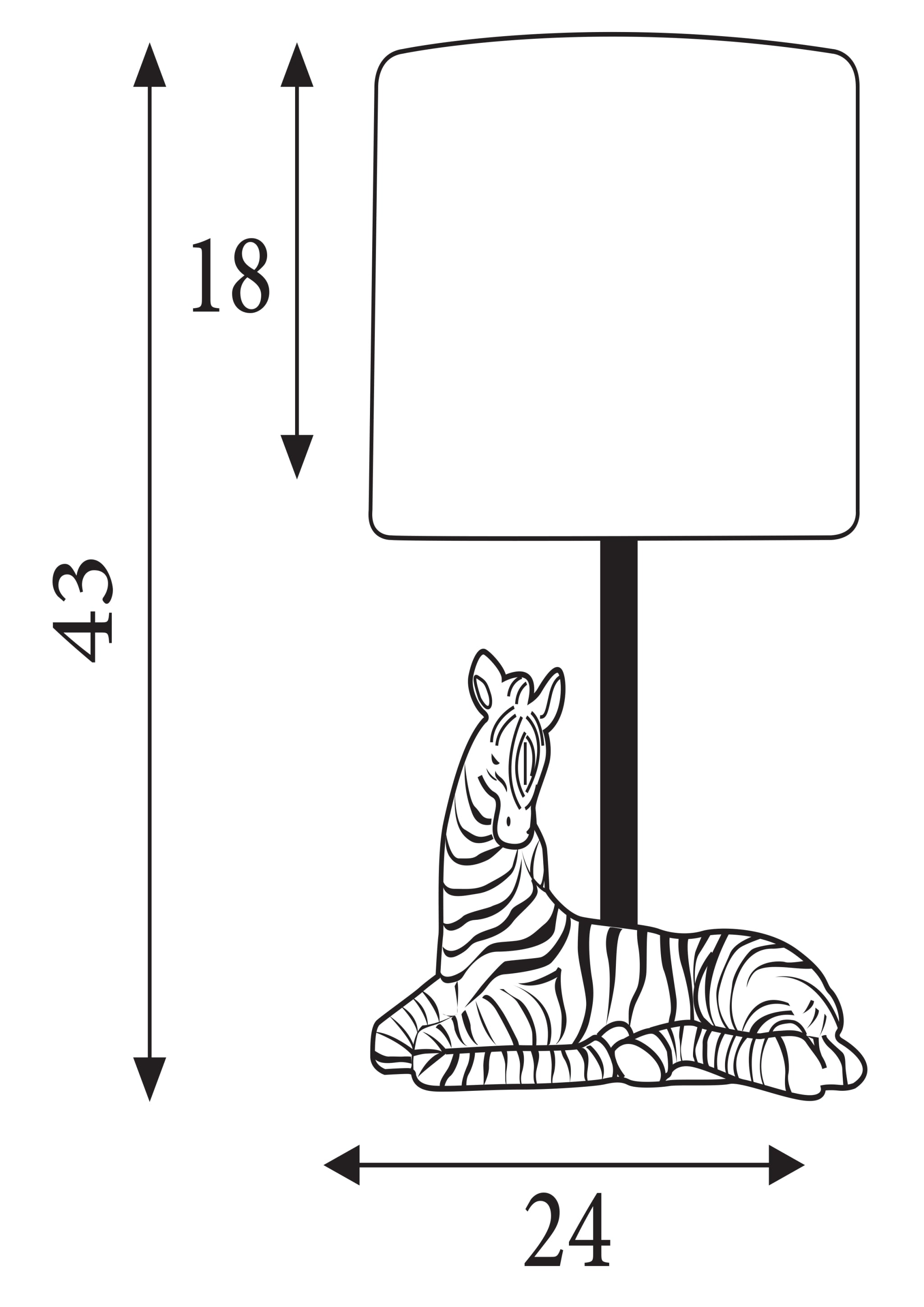 Zebra Table Lamp
