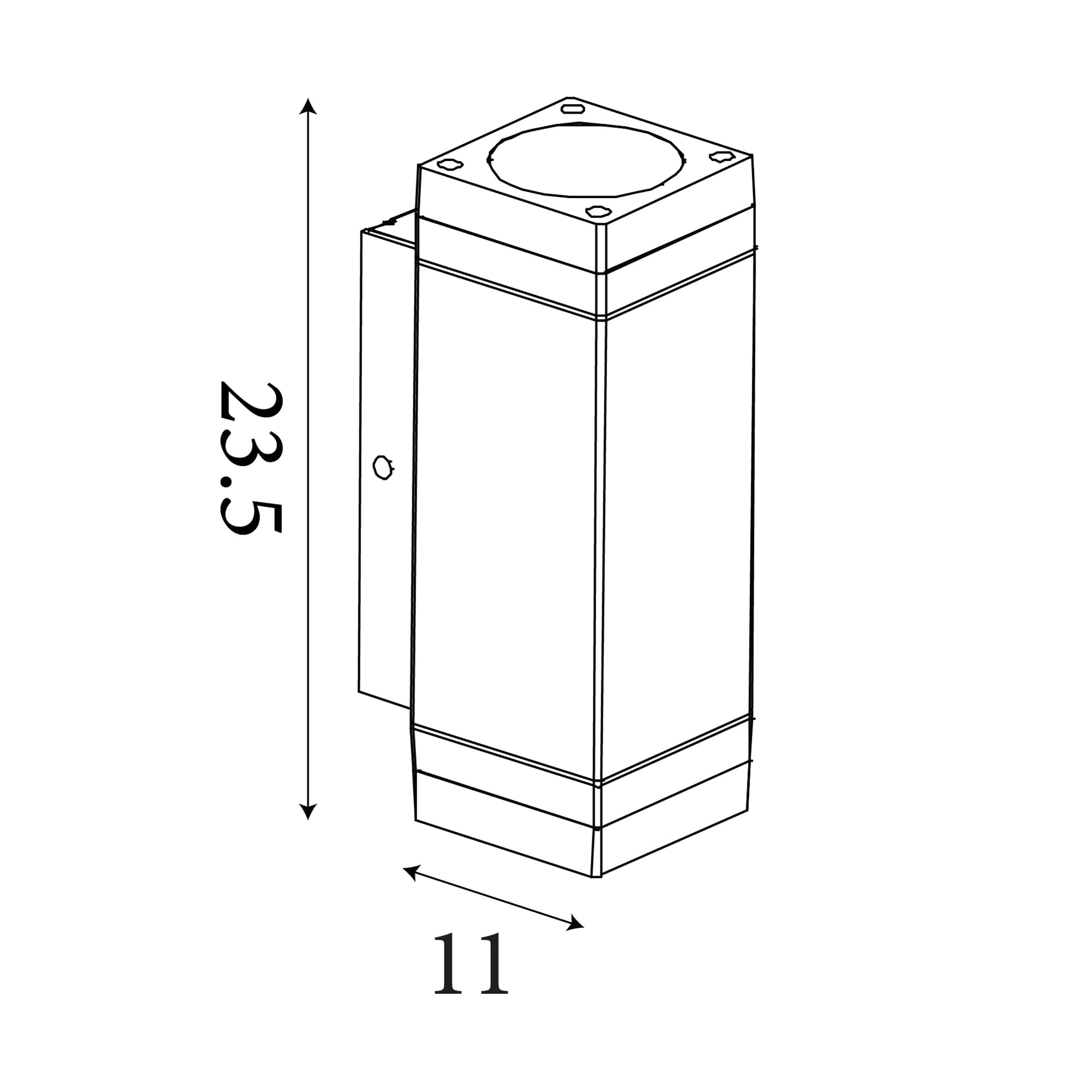 Houston Outdoor Wall Light Black