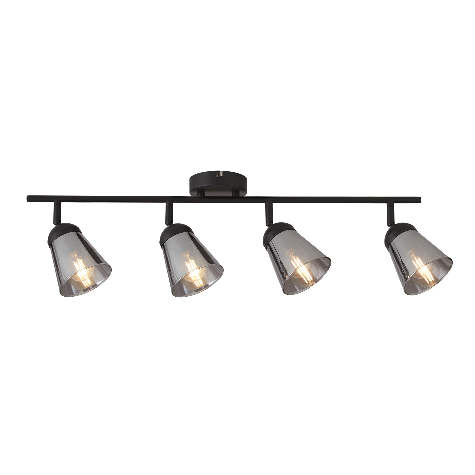 Mega Bar Spotlight - Black Metal & Smoked Glass 4