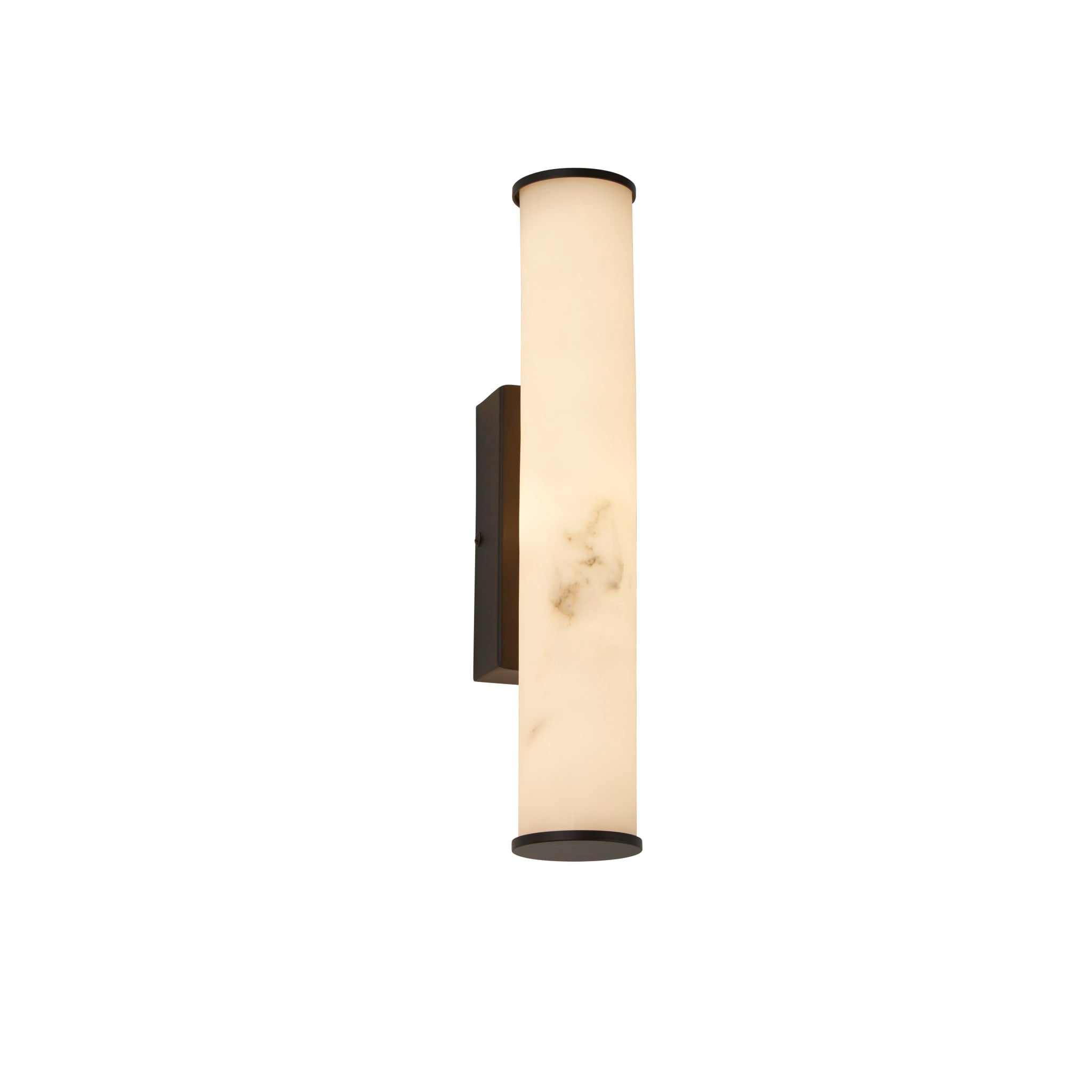 Wales LED Wall Light, Matt Black Metal with Marble Resin