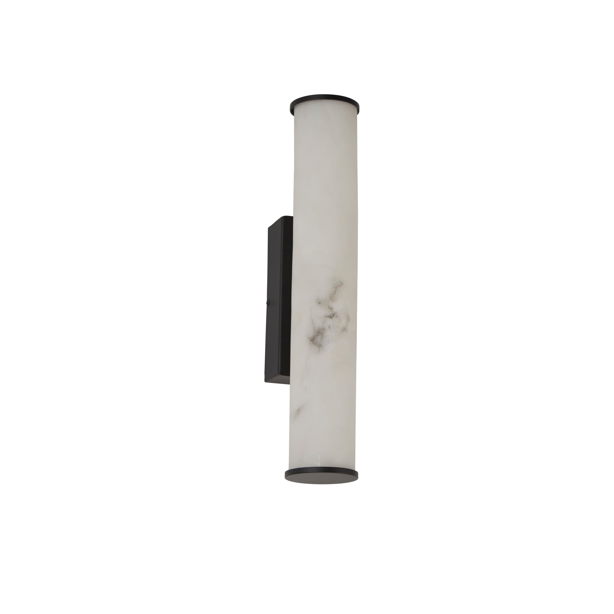 Wales LED Wall Light, Matt Black Metal with Marble Resin