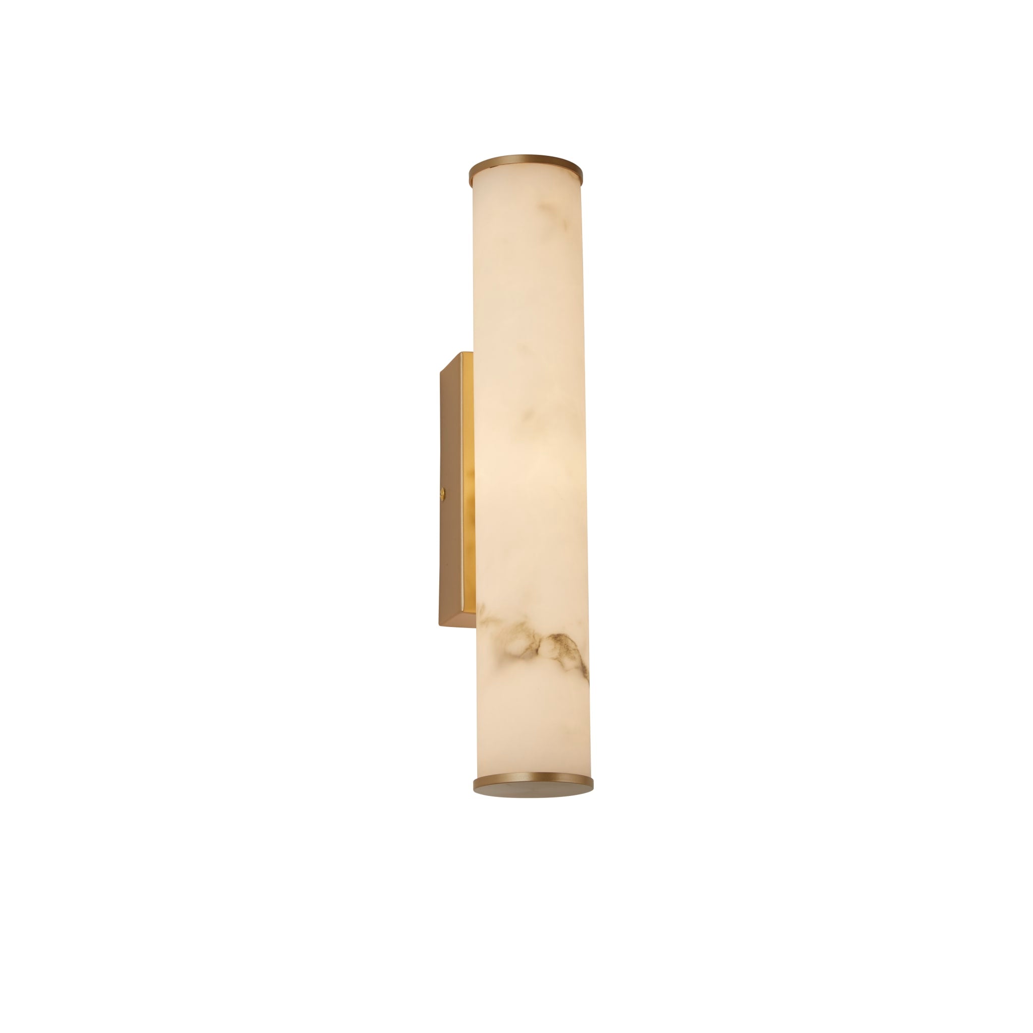 Wales LED Wall Light, Matt Gold Metal with Marble Resin