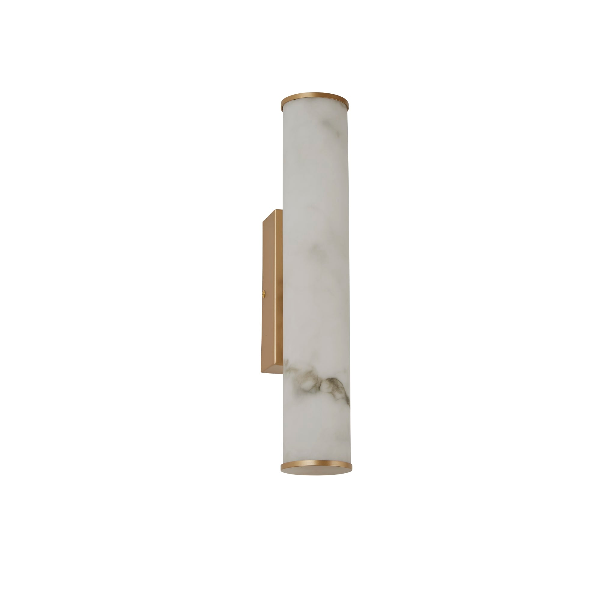 Wales LED Wall Light, Matt Gold Metal with Marble Resin