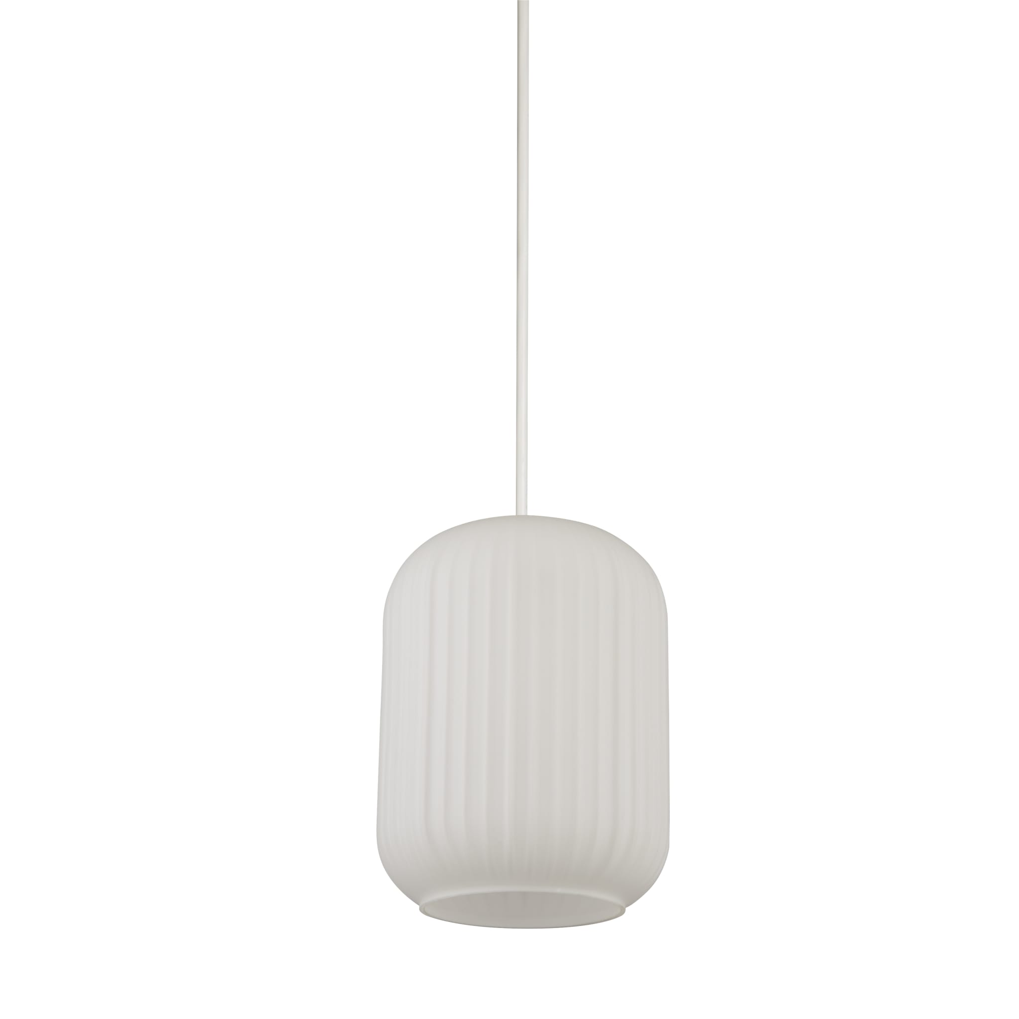 Pearl Pendant - White Frosted Glass, White Suspension