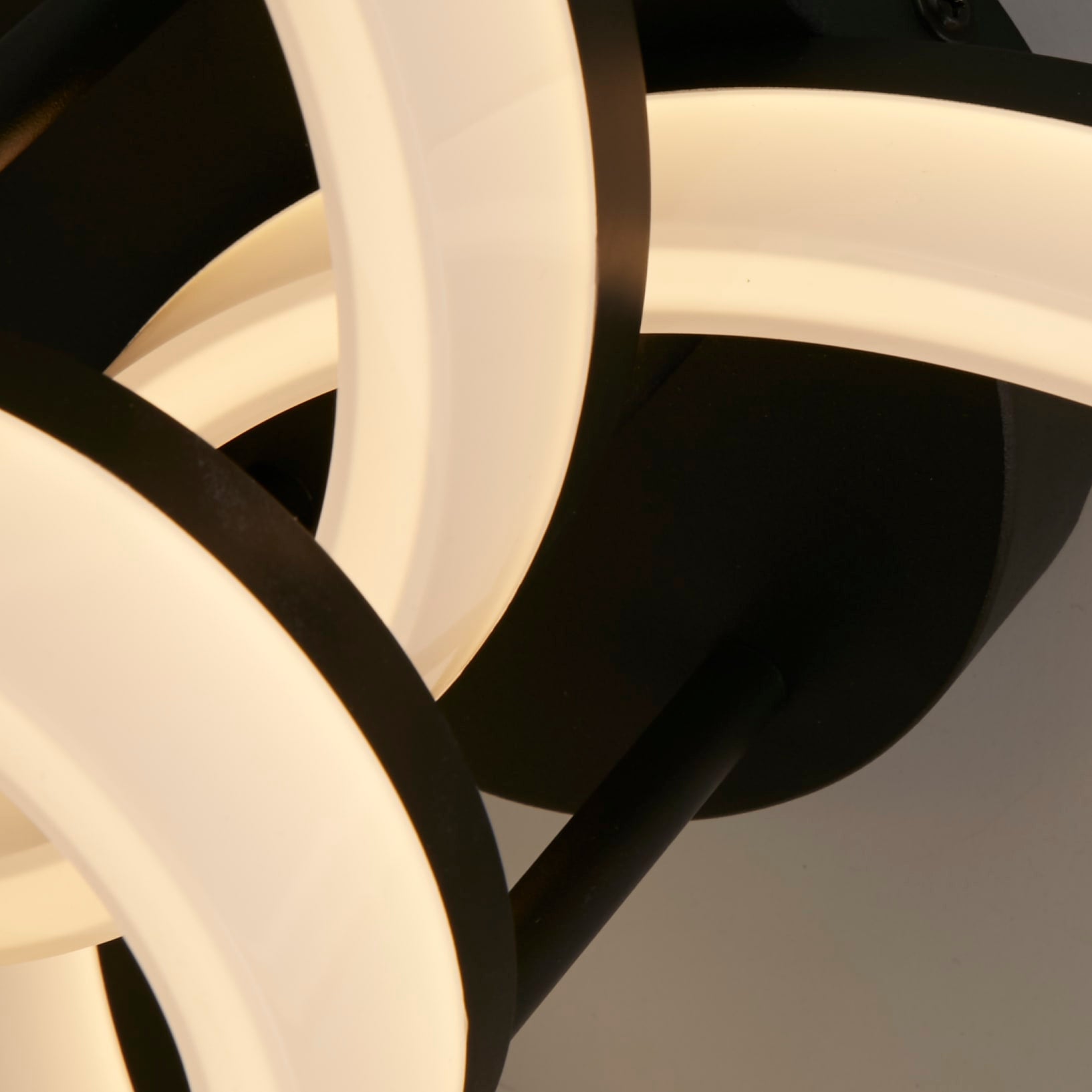 Triple LED Flush. Matt Black