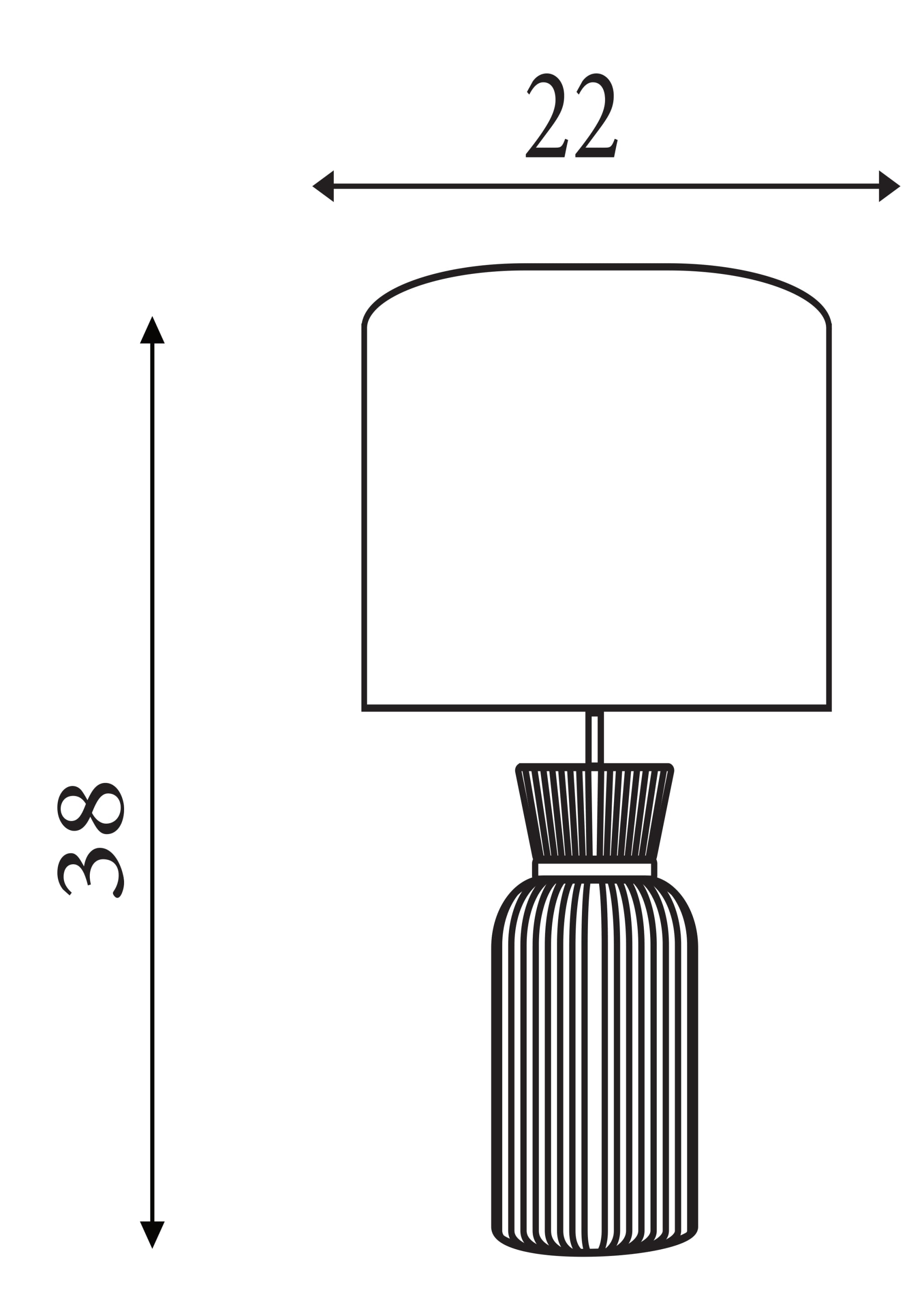 Table Lamp - Ceramic & Fabric
