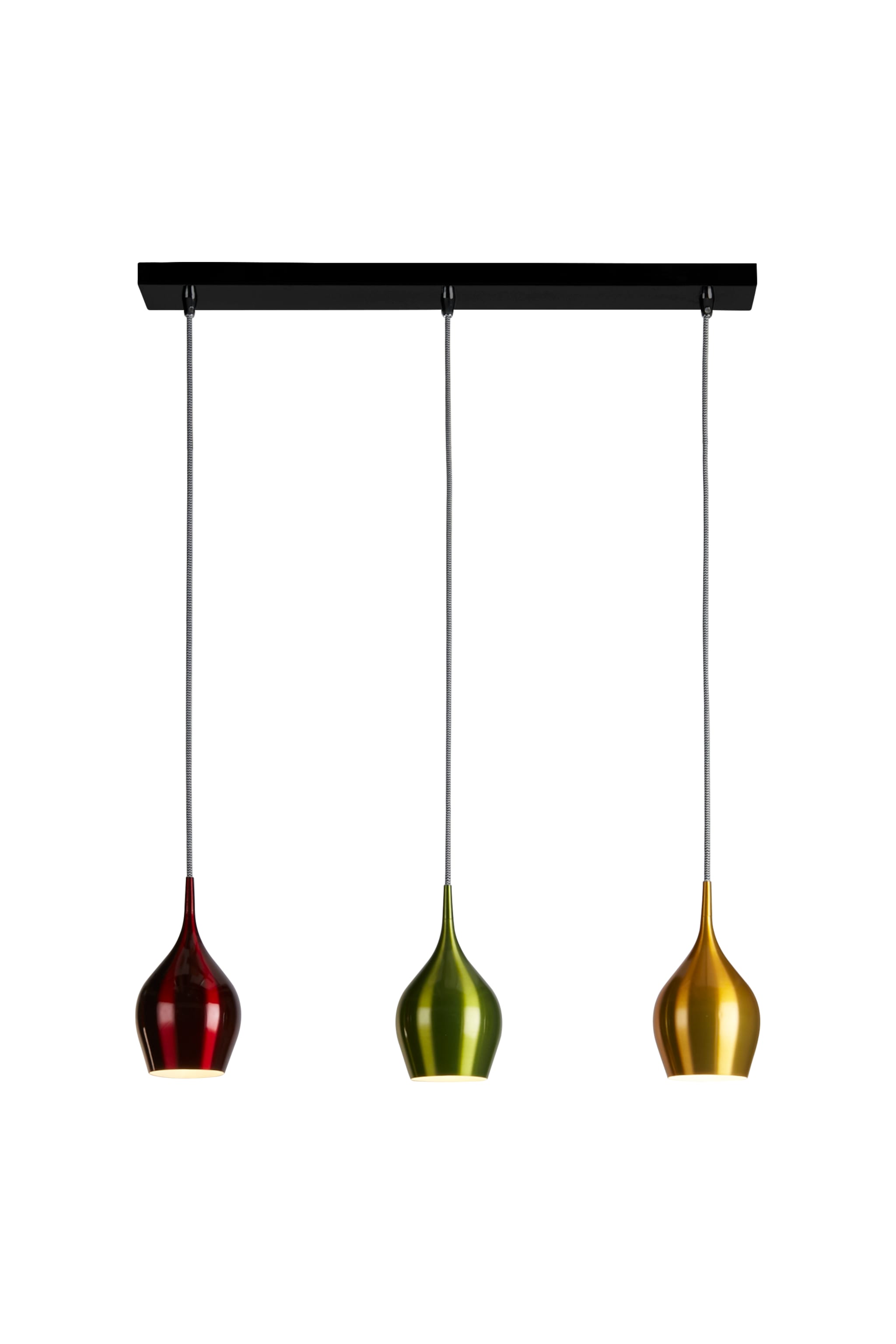 Vibrant 3Lt Bar Pendant-Metallic Multi-Coloured Metal