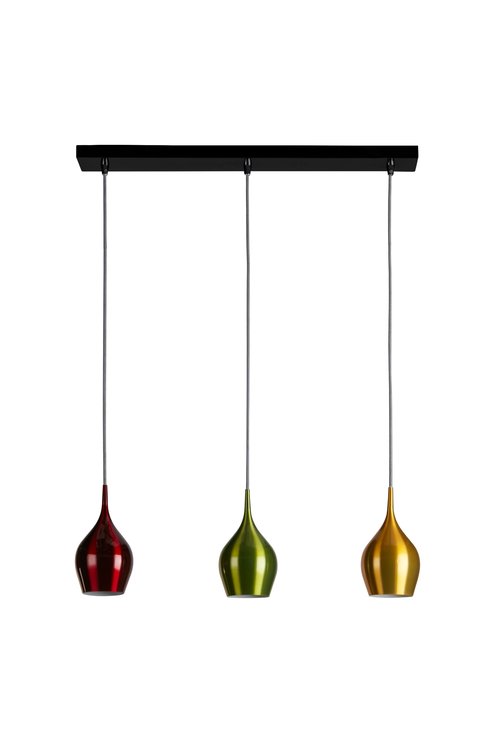 Vibrant 3Lt Bar Pendant-Metallic Multi-Coloured Metal