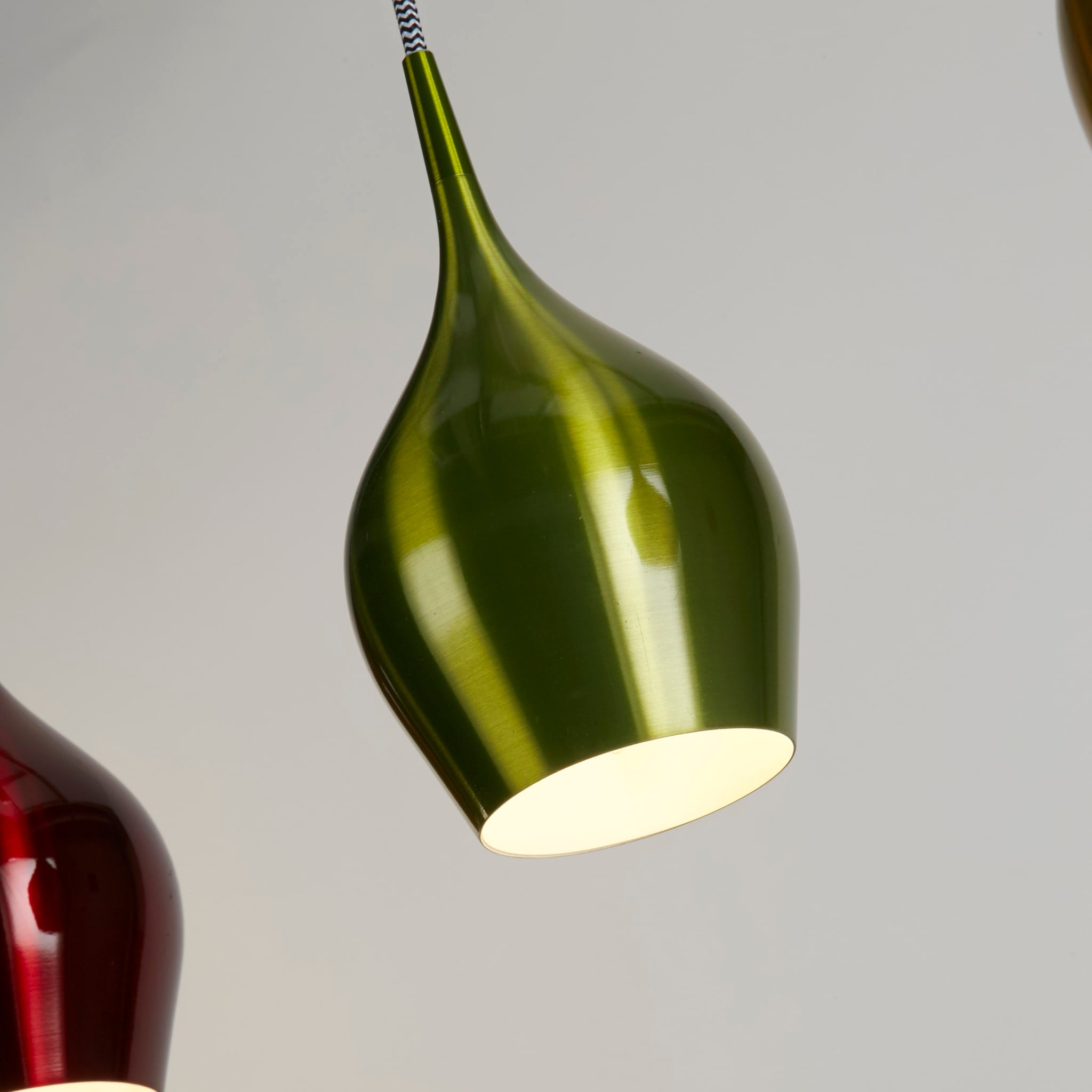 Vibrant 3Lt Bar Pendant-Metallic Multi-Coloured Metal