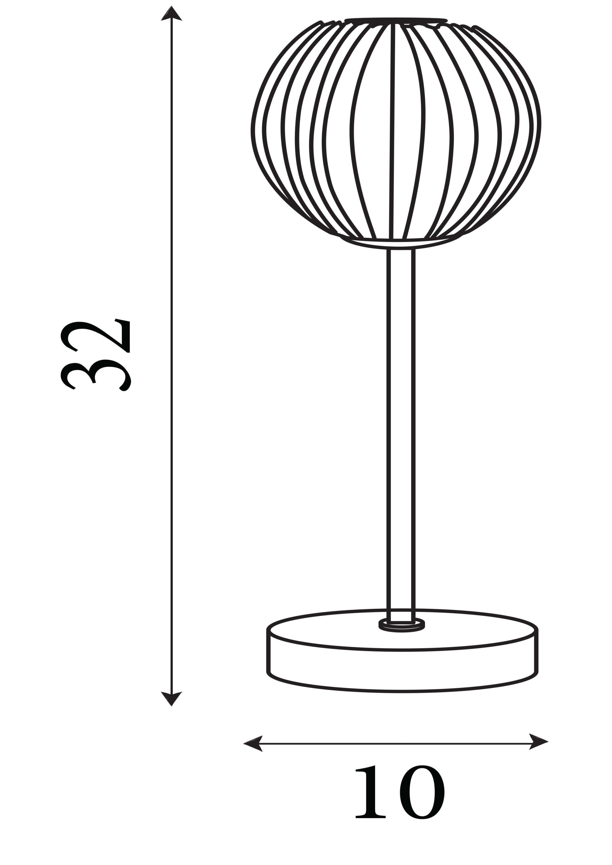 Blossom 1Lt Table Lamp, Chrome Metal, Clear Acrylic Shade