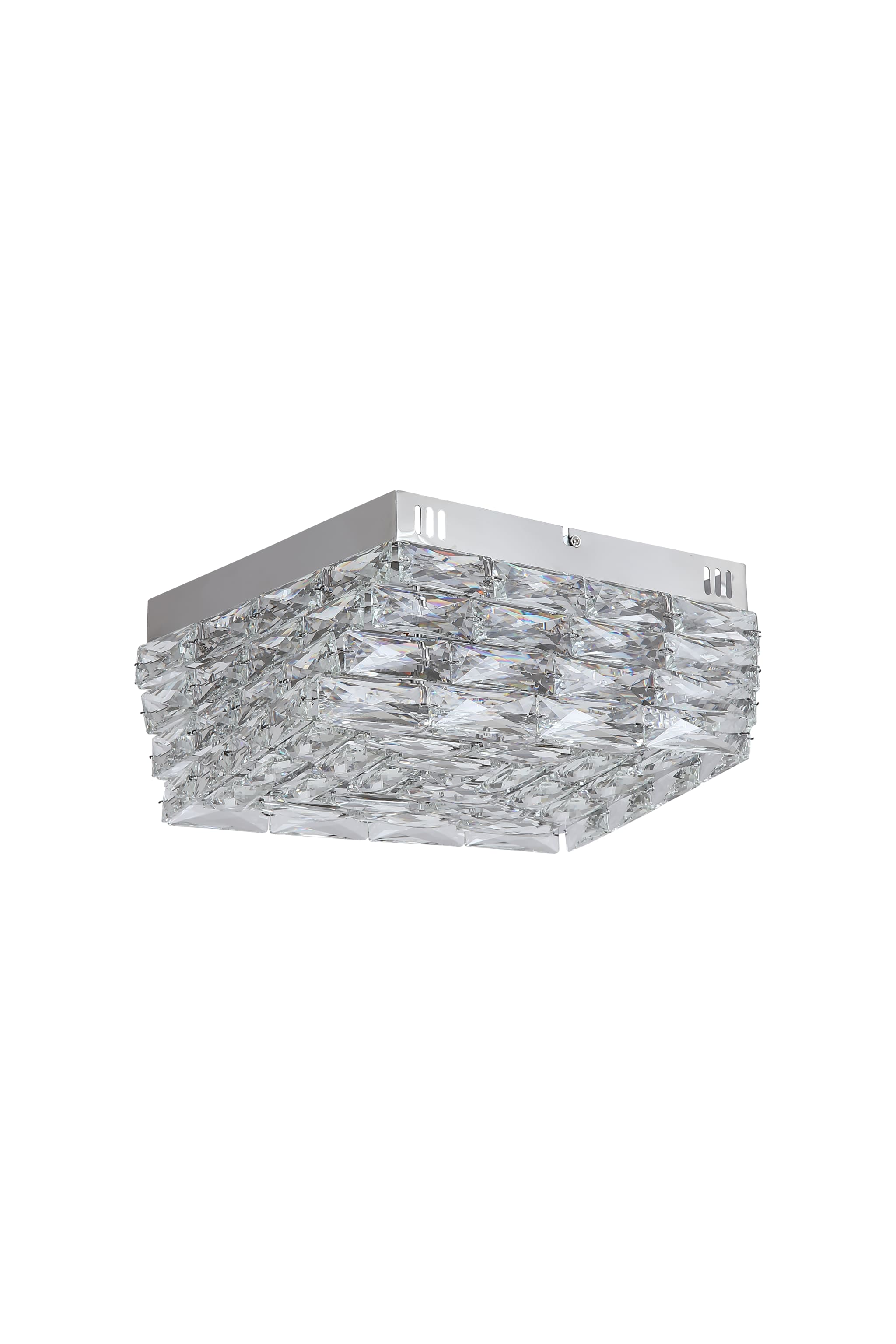 Modena LED Flush, Chrome and Clear Crystal