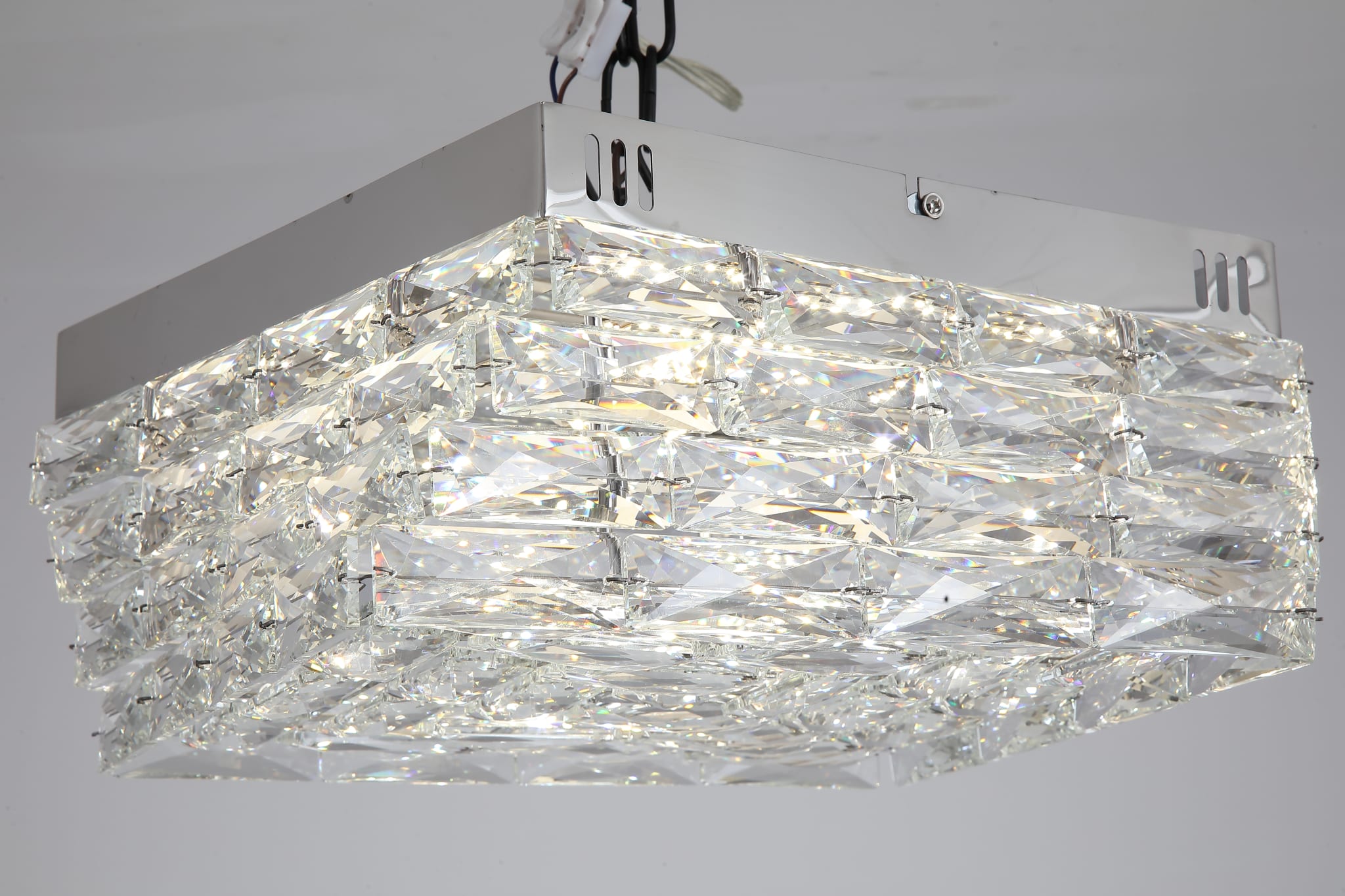 Modena LED Flush, Chrome and Clear Crystal