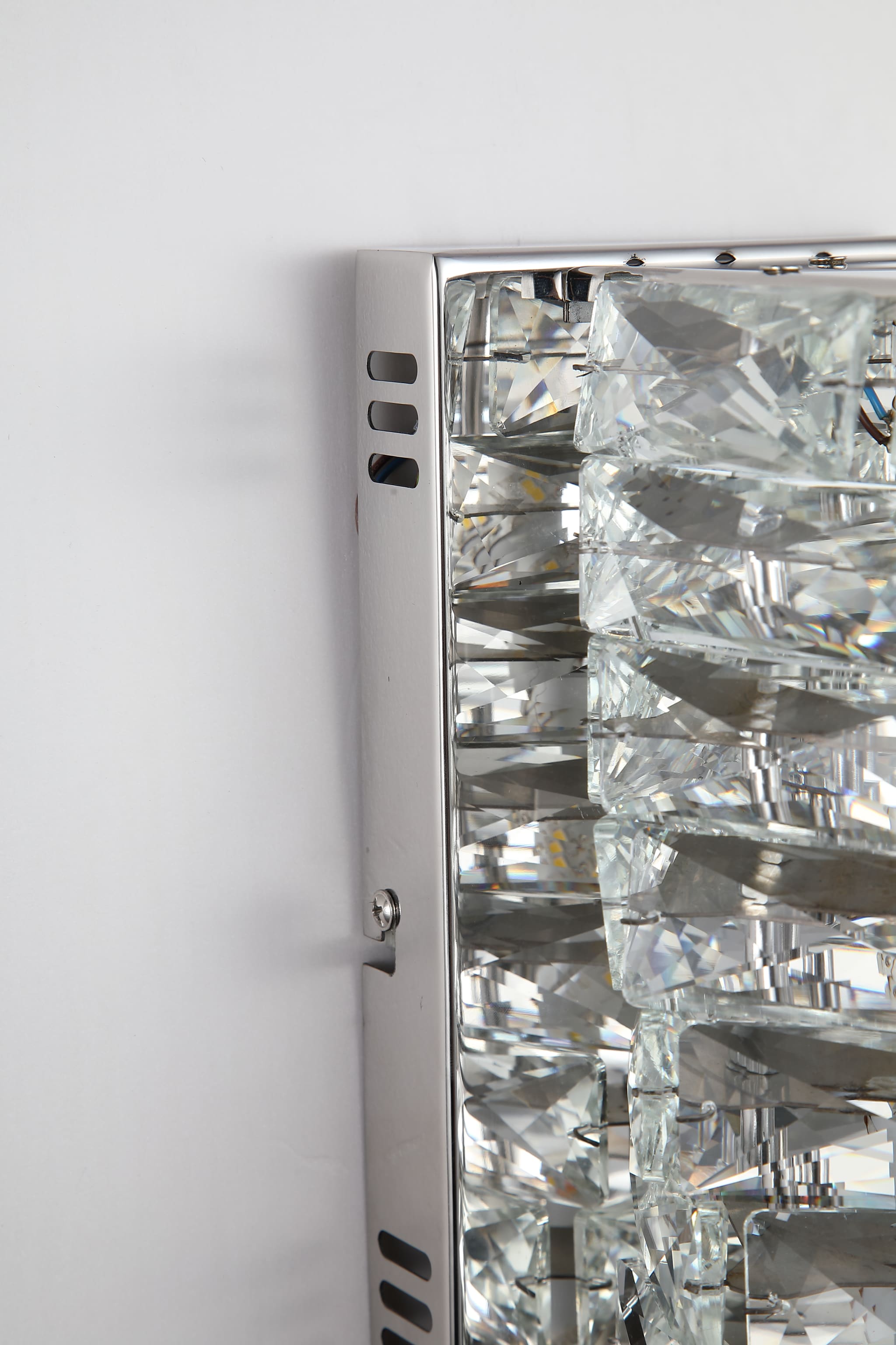 Modena LED Wall Light, Chrome with Clear Crystal