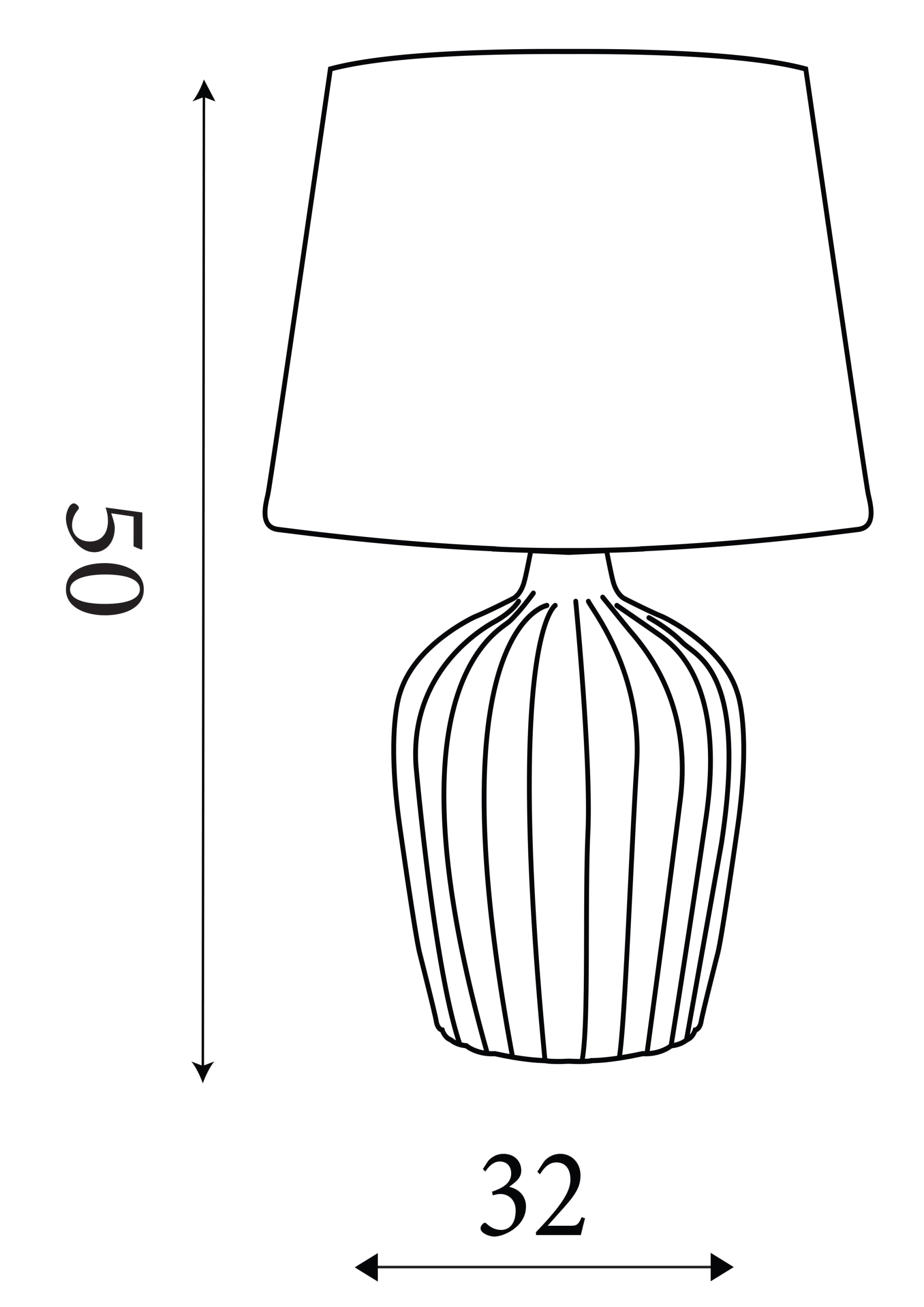 Padstow Table Lamp - Ceramic with Fabric Shade