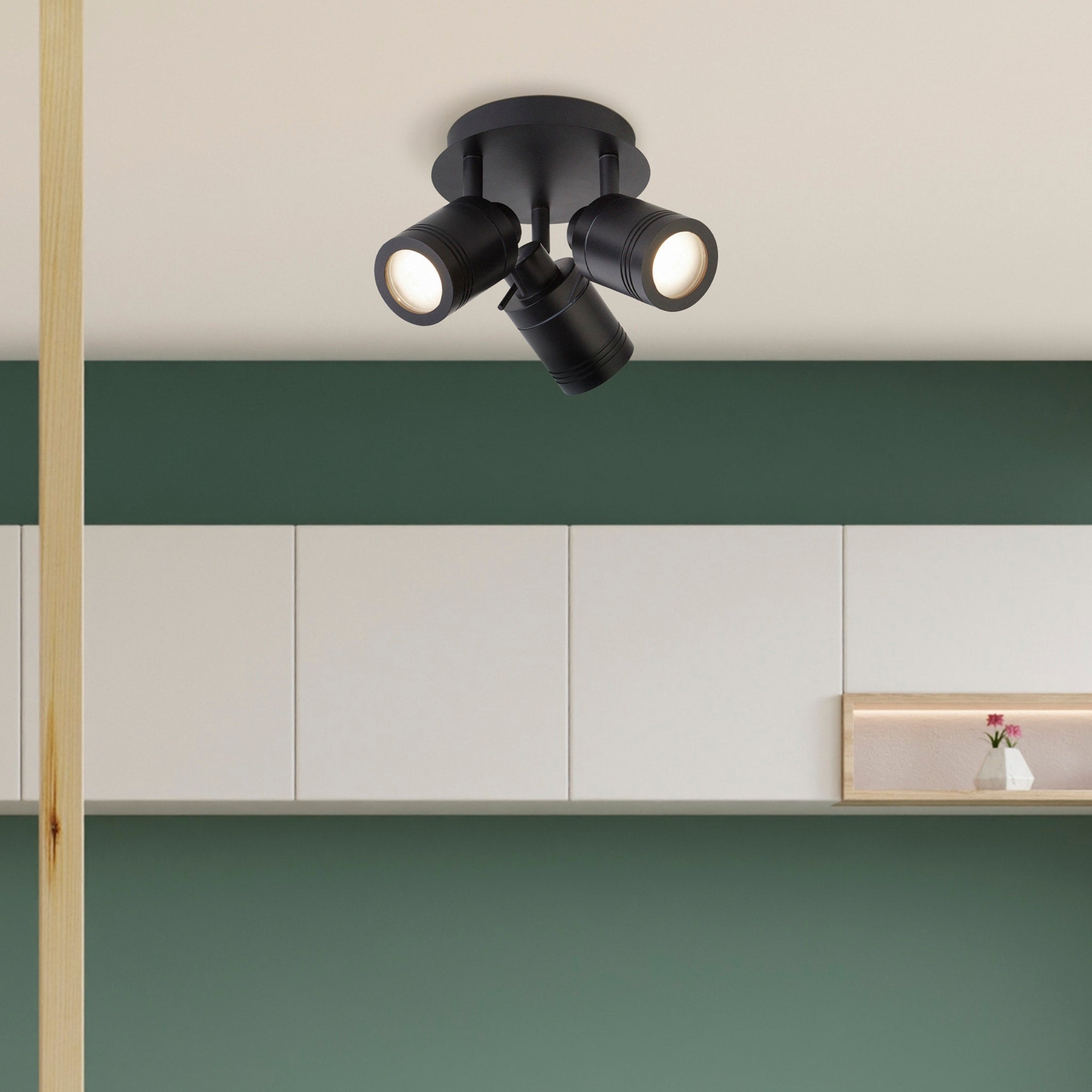 Samson 3Lt Round Spotlight - Black Metal
