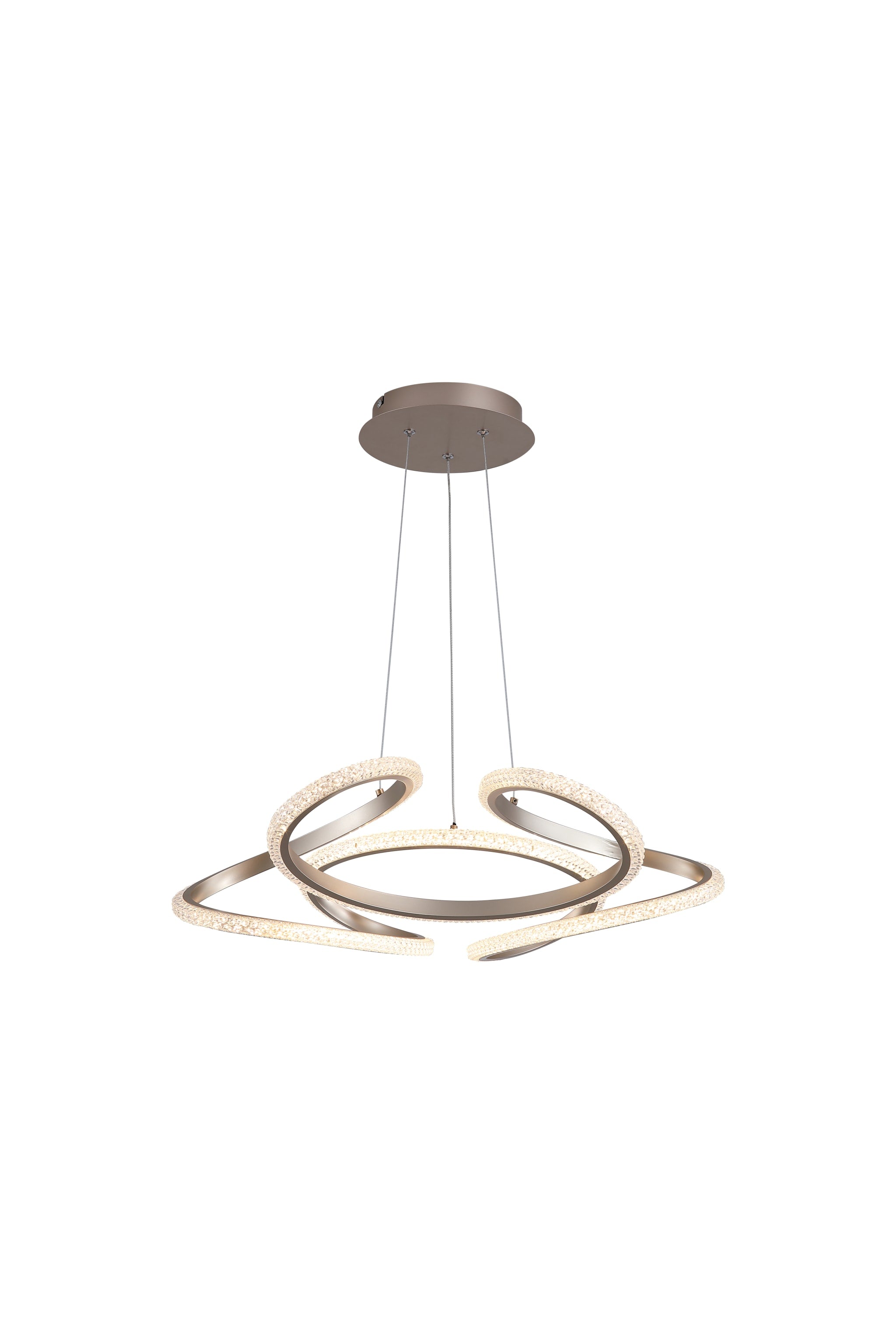 Doodle LED Pendant, Champagne Metal