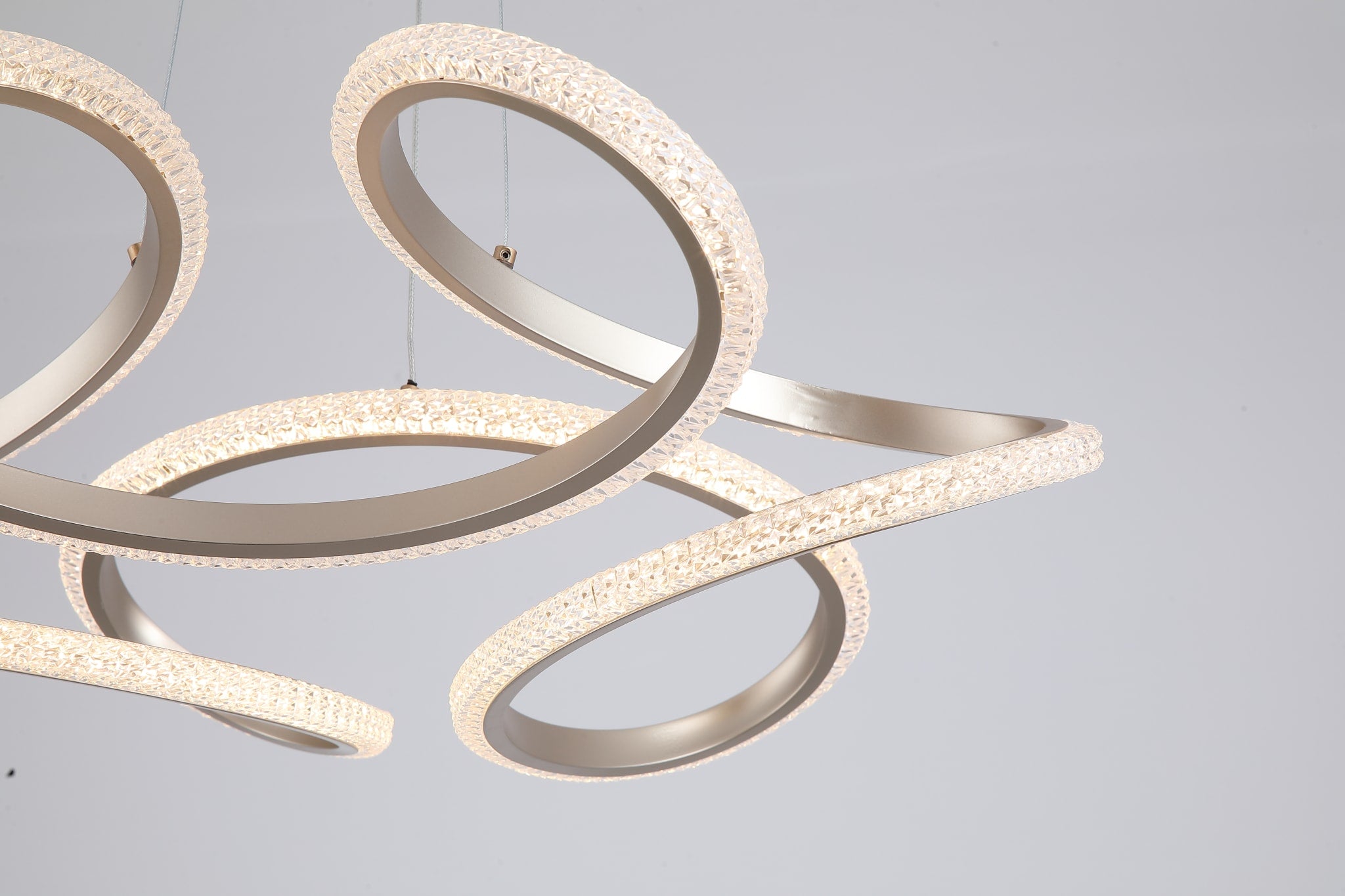 Doodle LED Pendant, Champagne Metal