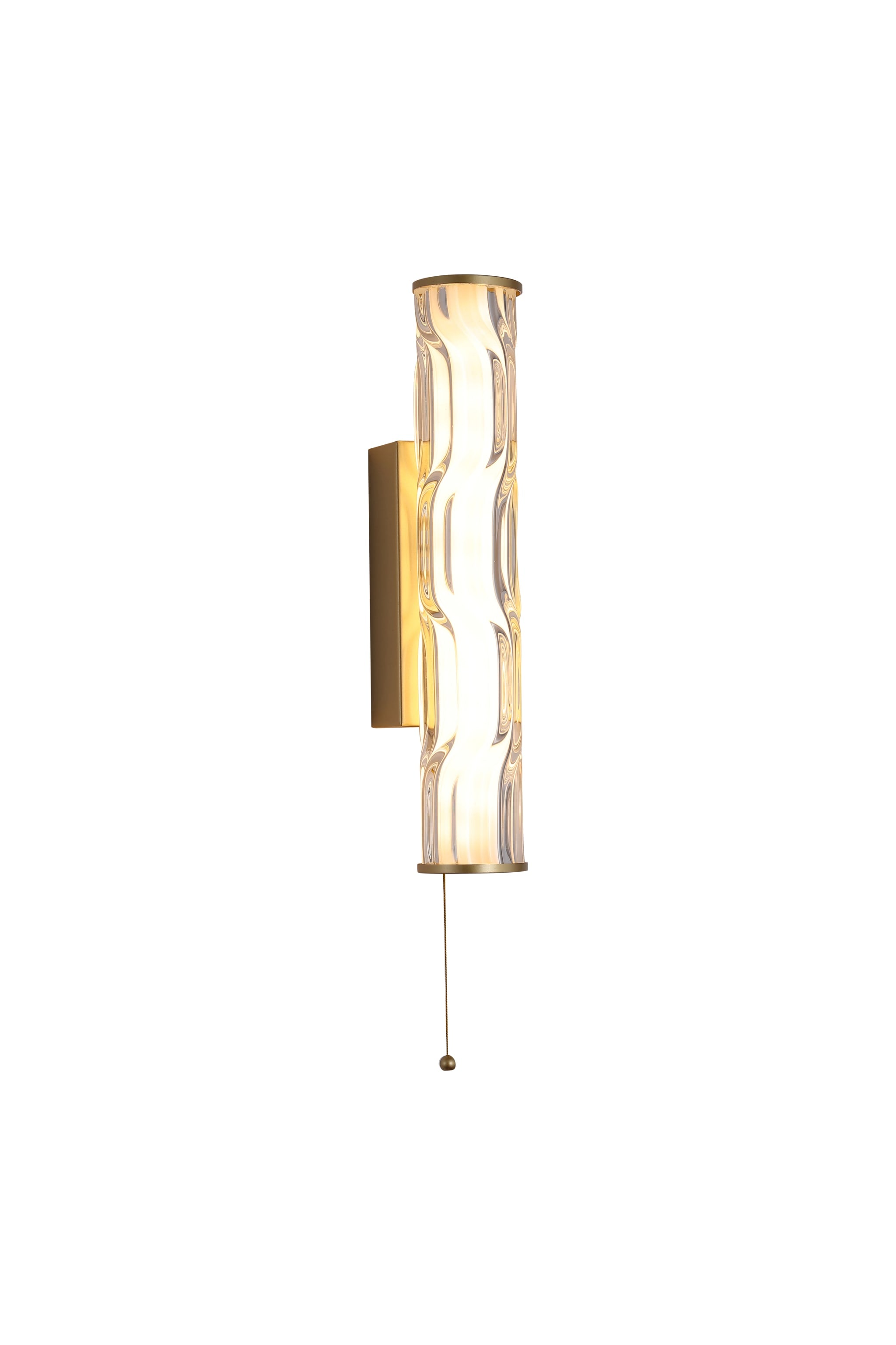 Vibrate LED Wall Light, Matt Gold with Glass