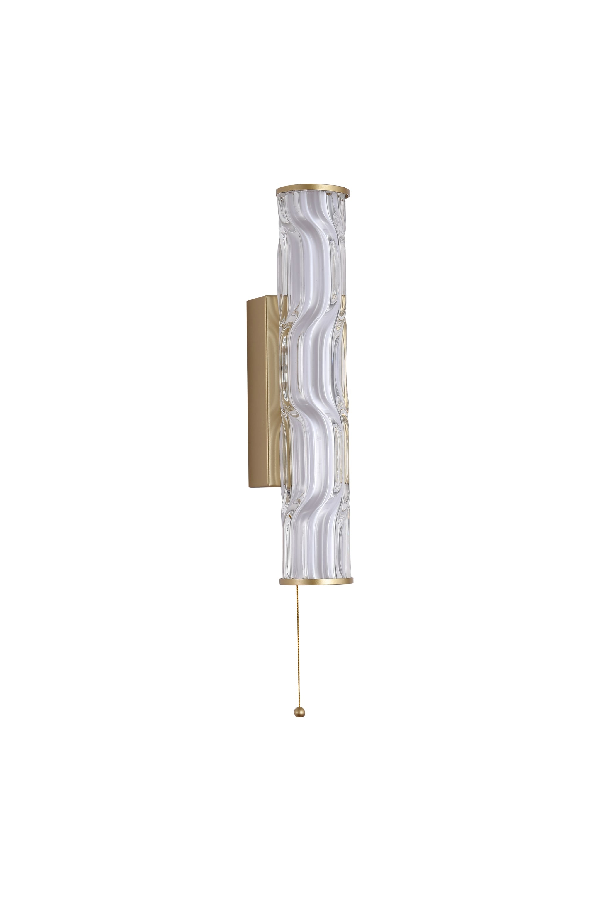 Vibrate LED Wall Light, Matt Gold with Glass