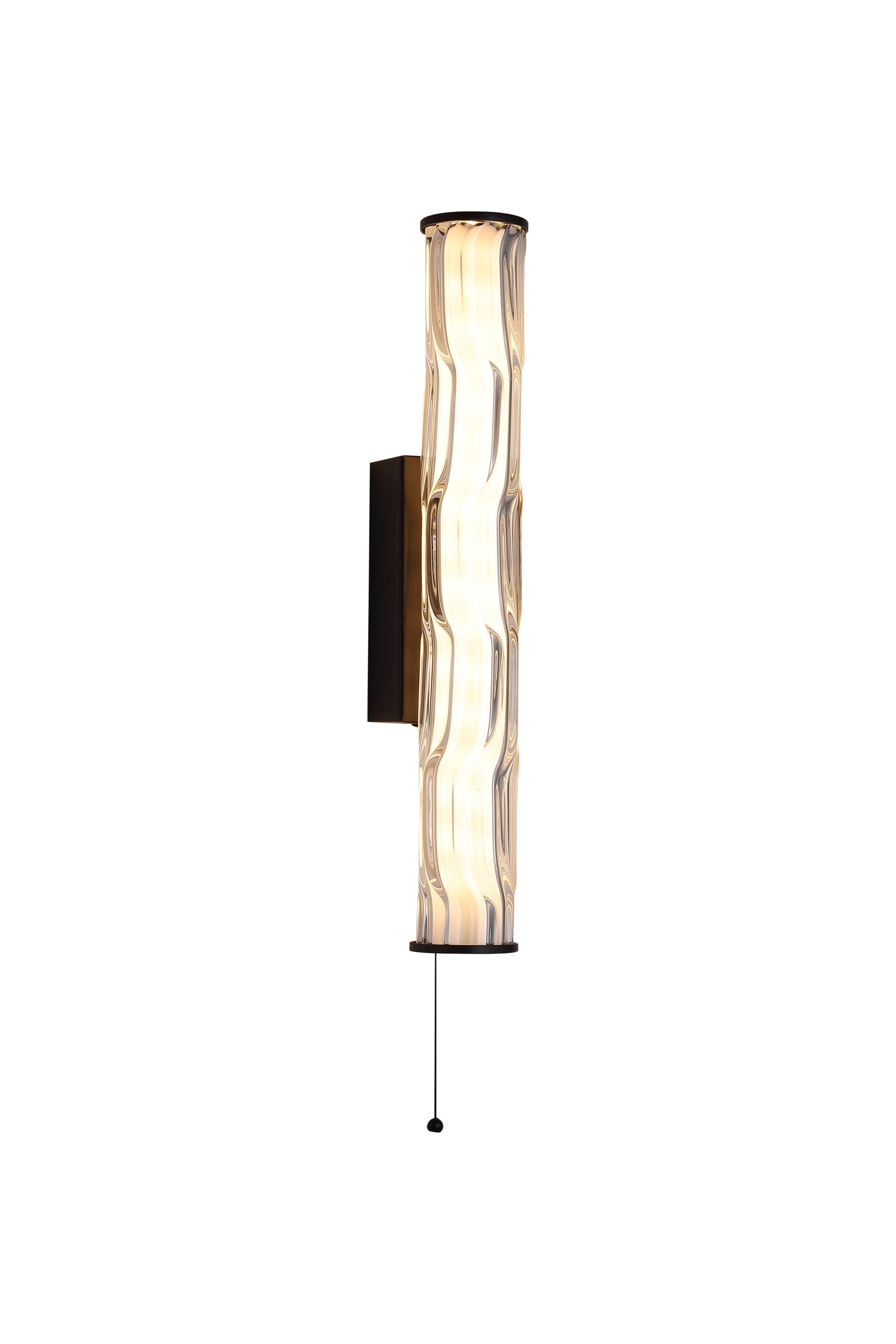 Vibrate LED Wall Light, Matt Black with Glass
