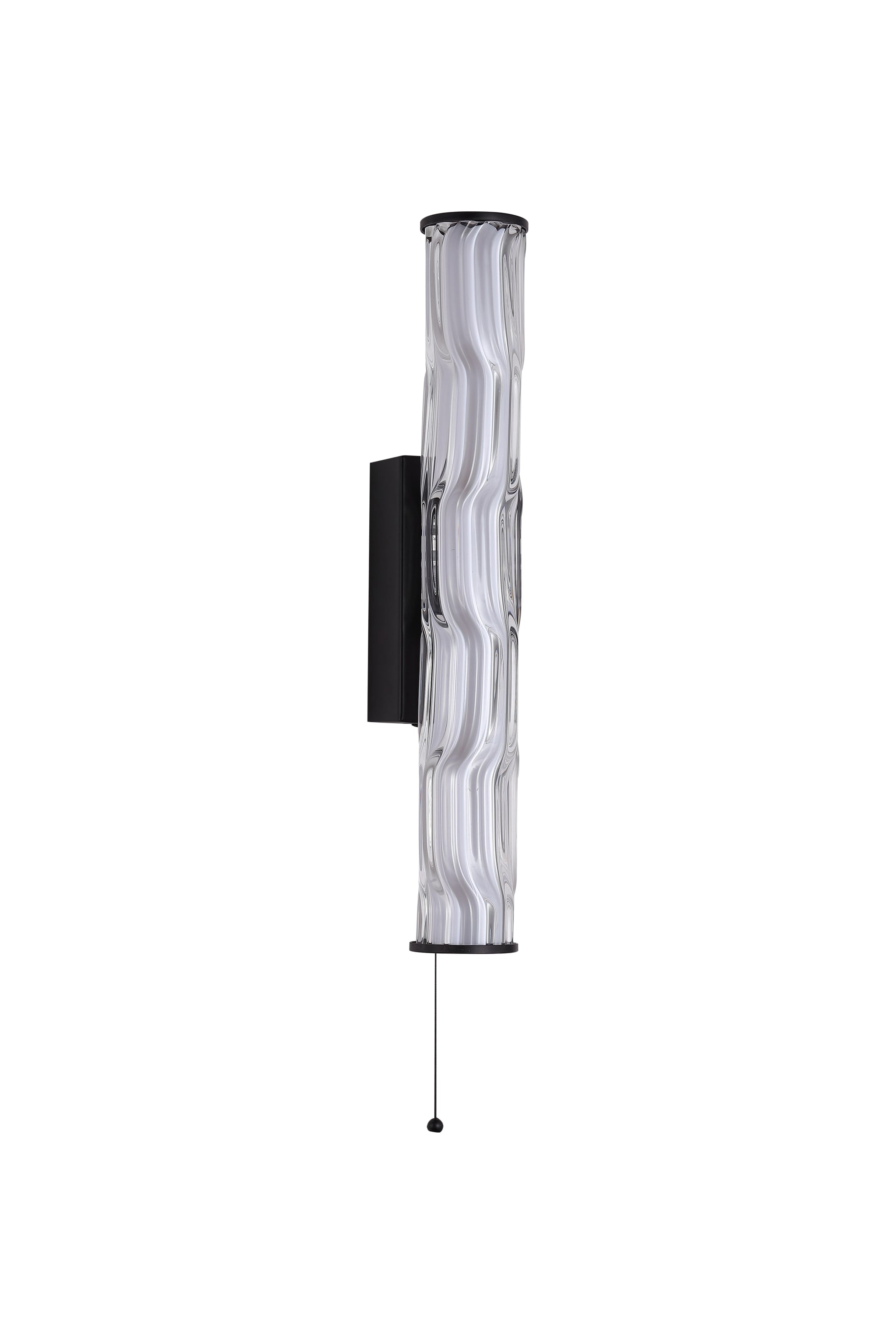 Vibrate LED Wall Light, Matt Black with Glass