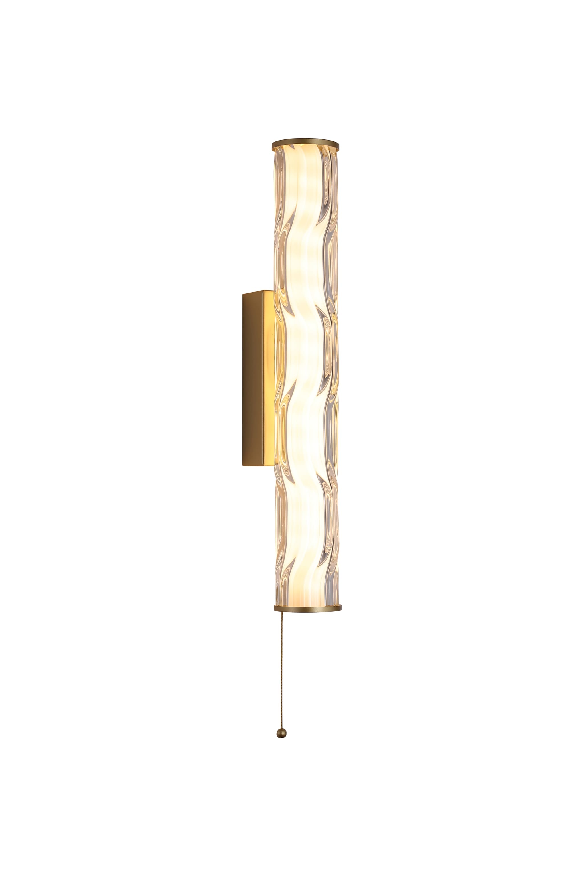 Vibrate LED Wall Light, Matt Gold with Glass