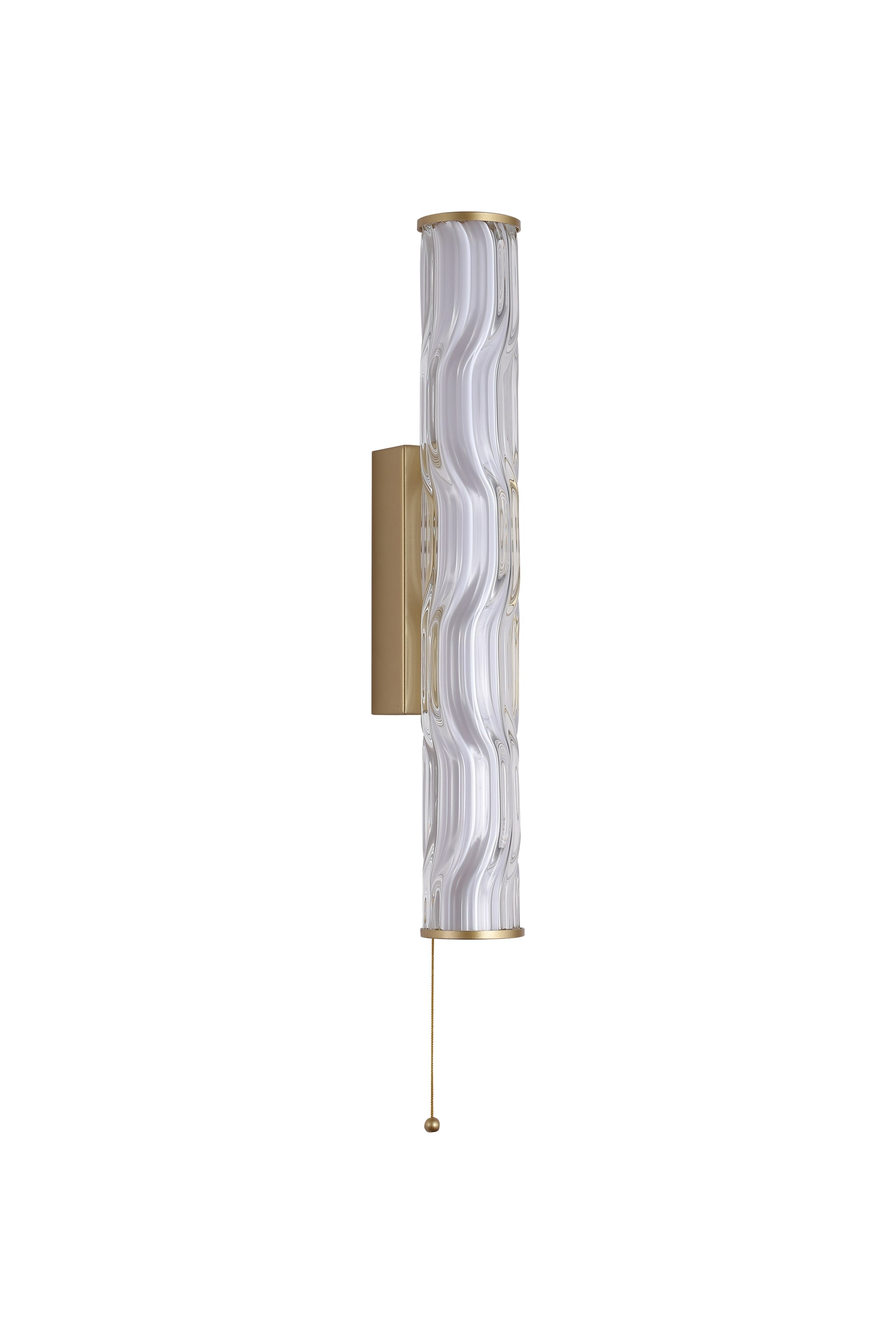 Vibrate LED Wall Light, Matt Gold with Glass