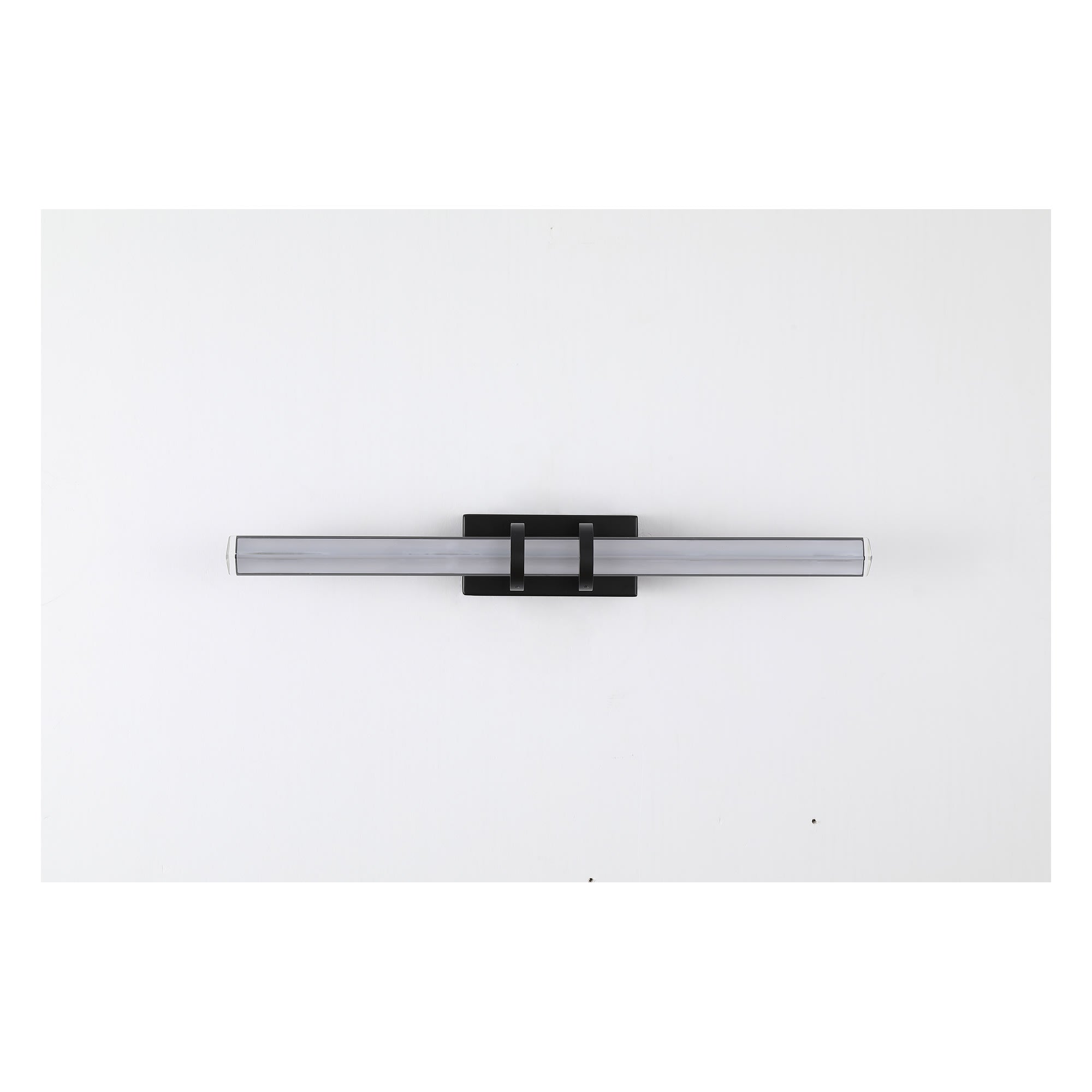 Parma LED Wall Light, Matt Black Metal & Clear Glass