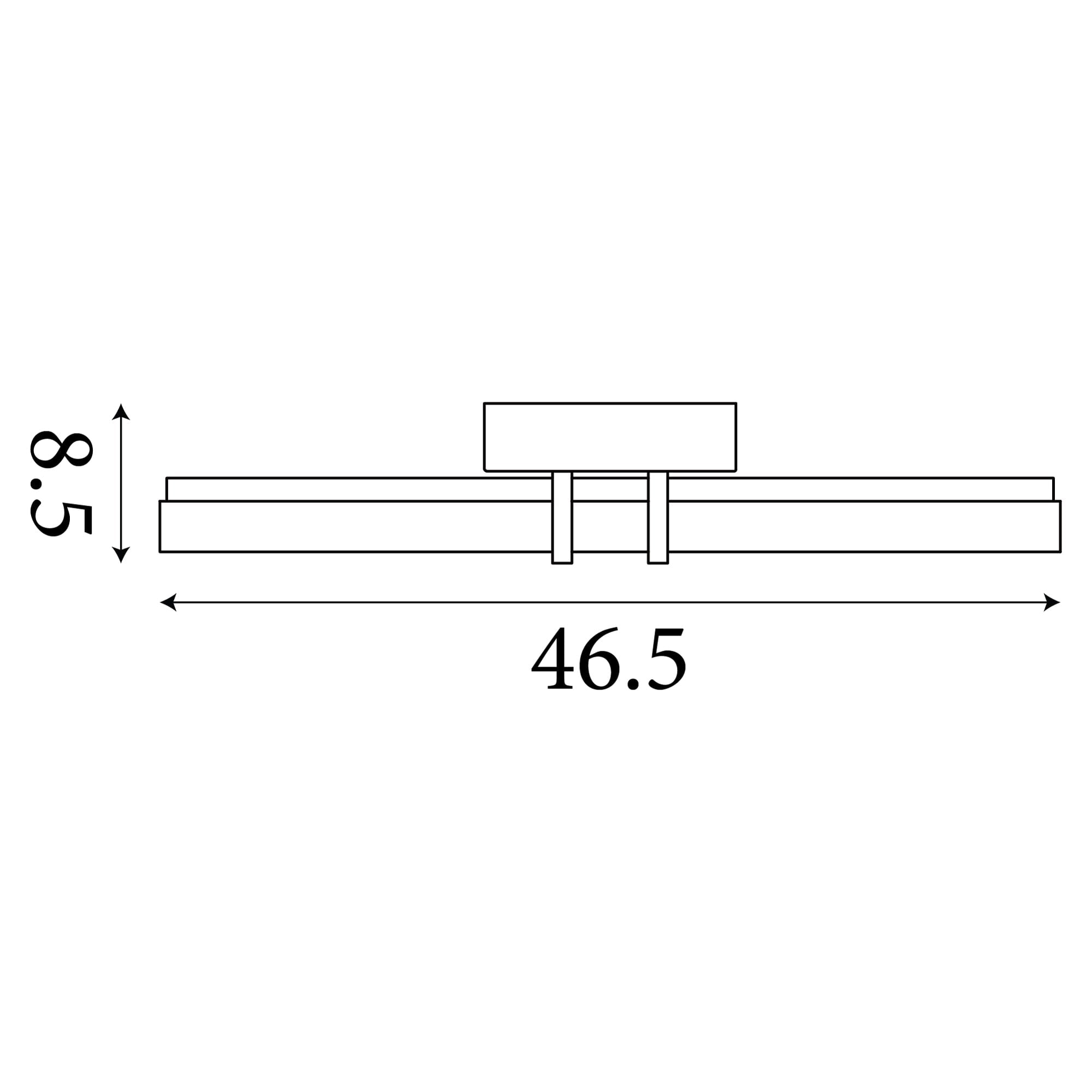 Parma LED Wall Light, Matt Black Metal & Clear Glass