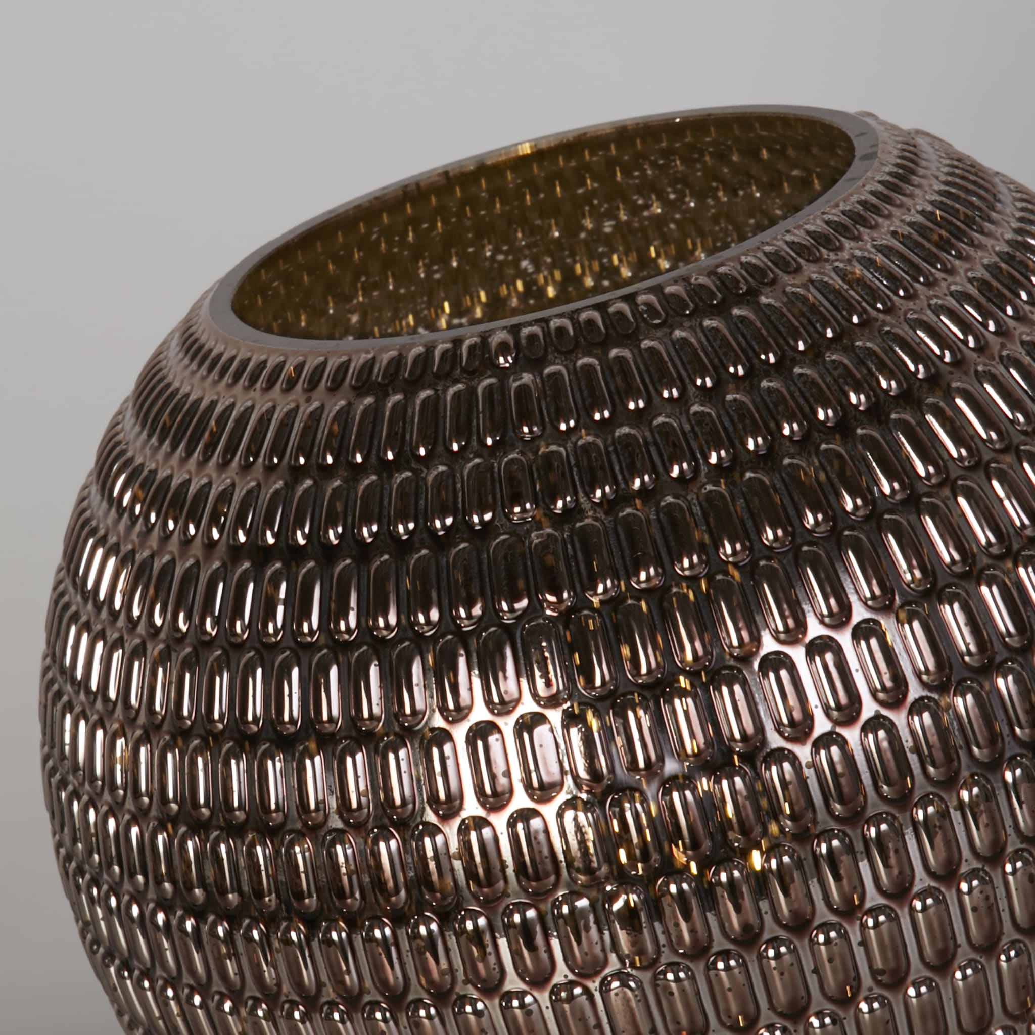 Mila Table Lamp - Antique Brass Metal & Brown Glass