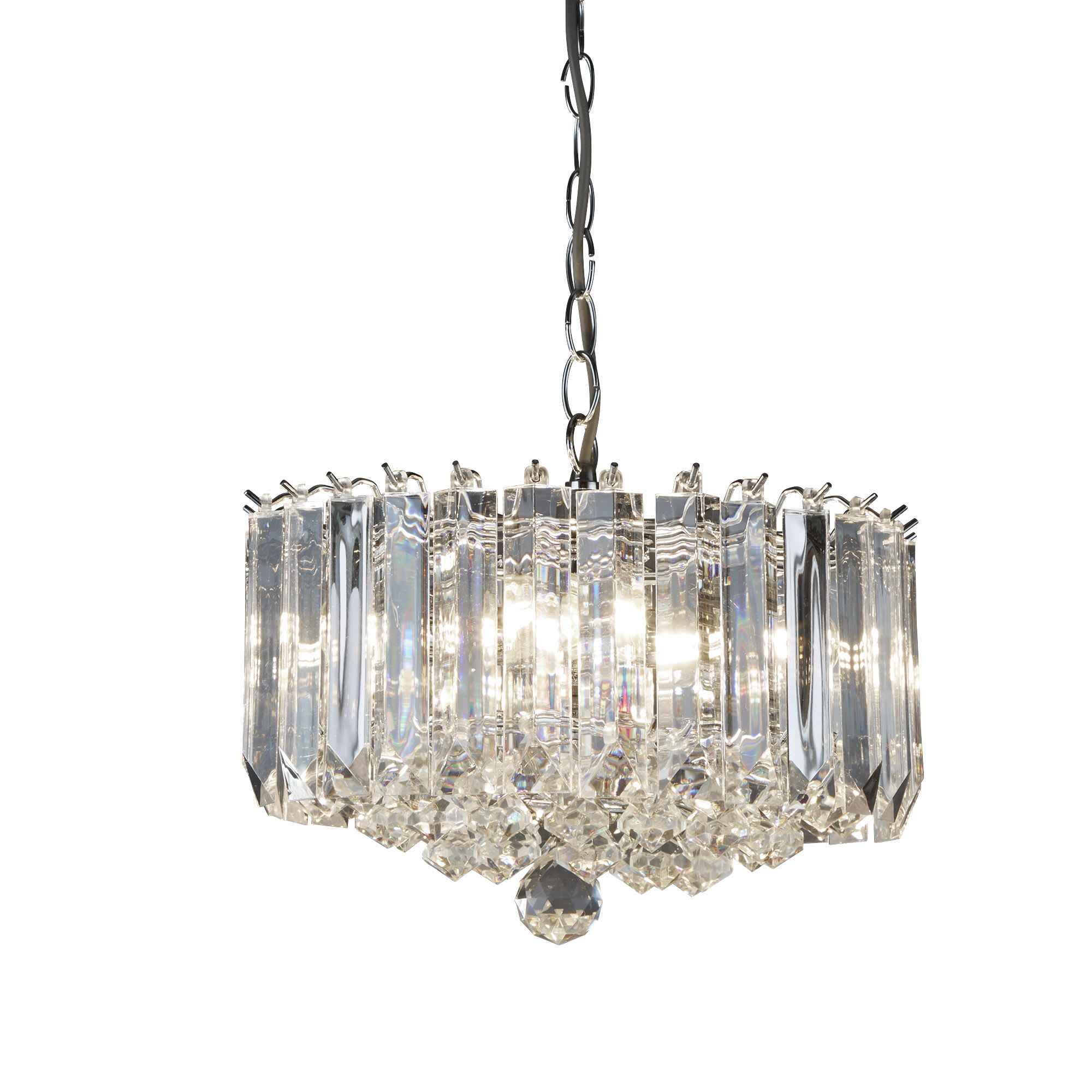 Sigma 4Lt Pendant - Chrome Metal & Acrylic