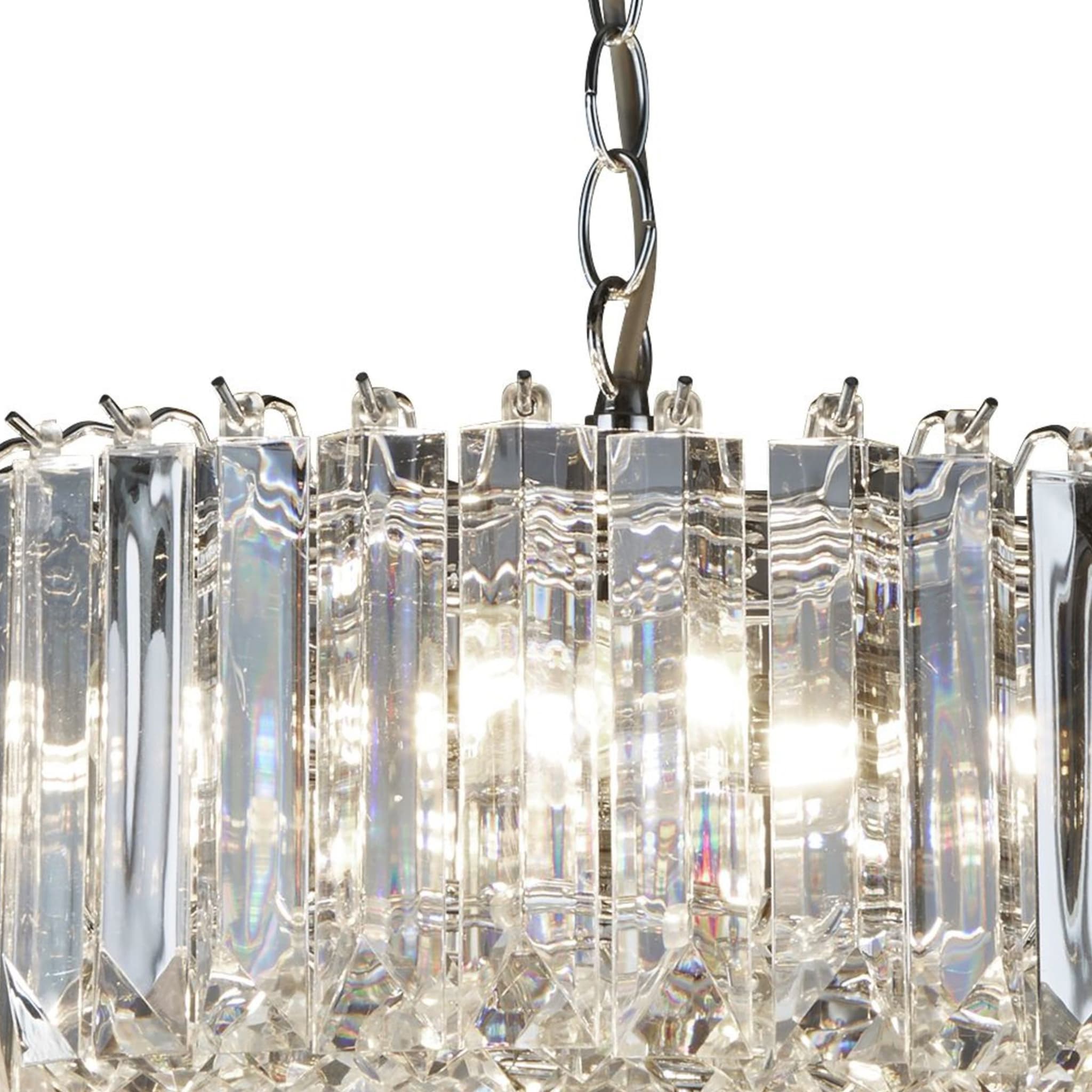 Sigma 4Lt Pendant - Chrome Metal & Acrylic