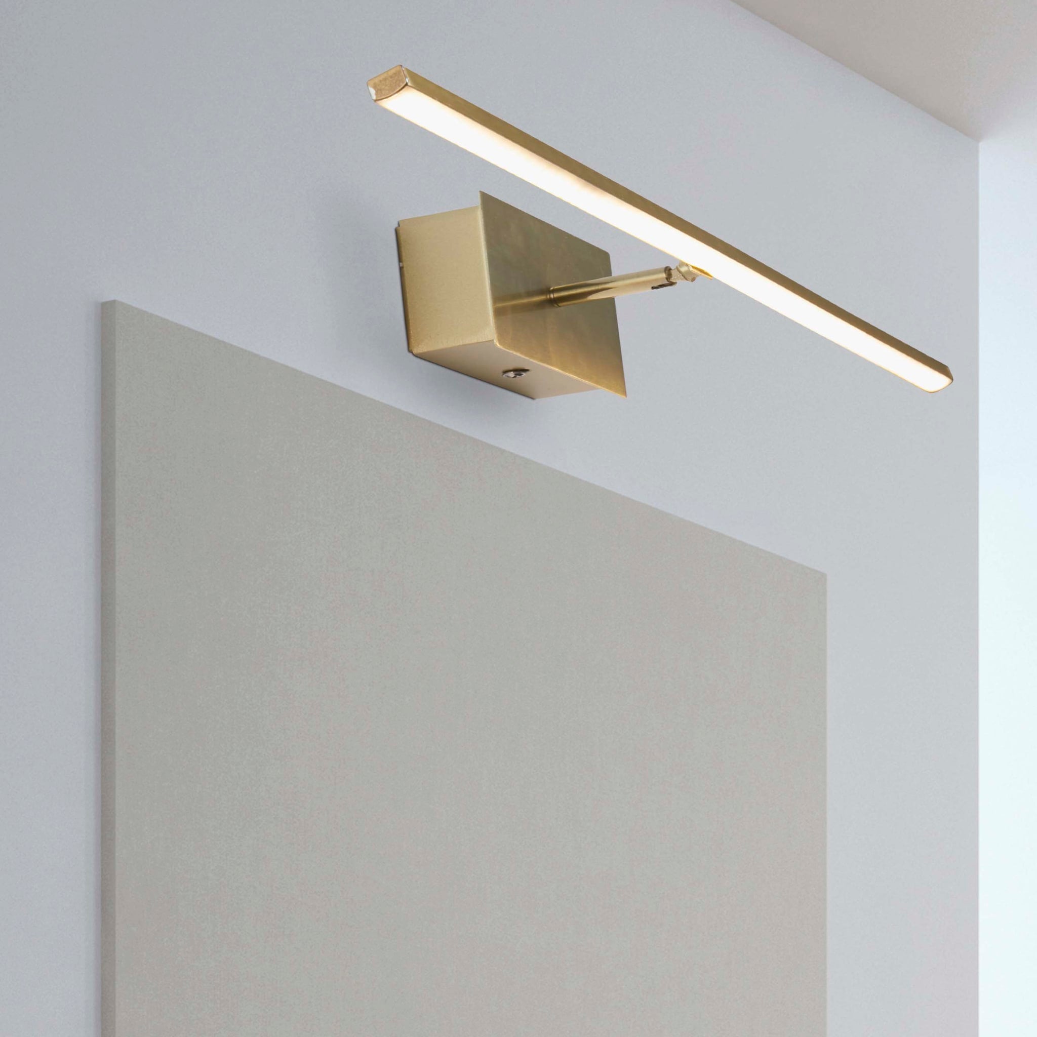 Amalfi LED Wall Light IP44, Satin Brass Metal