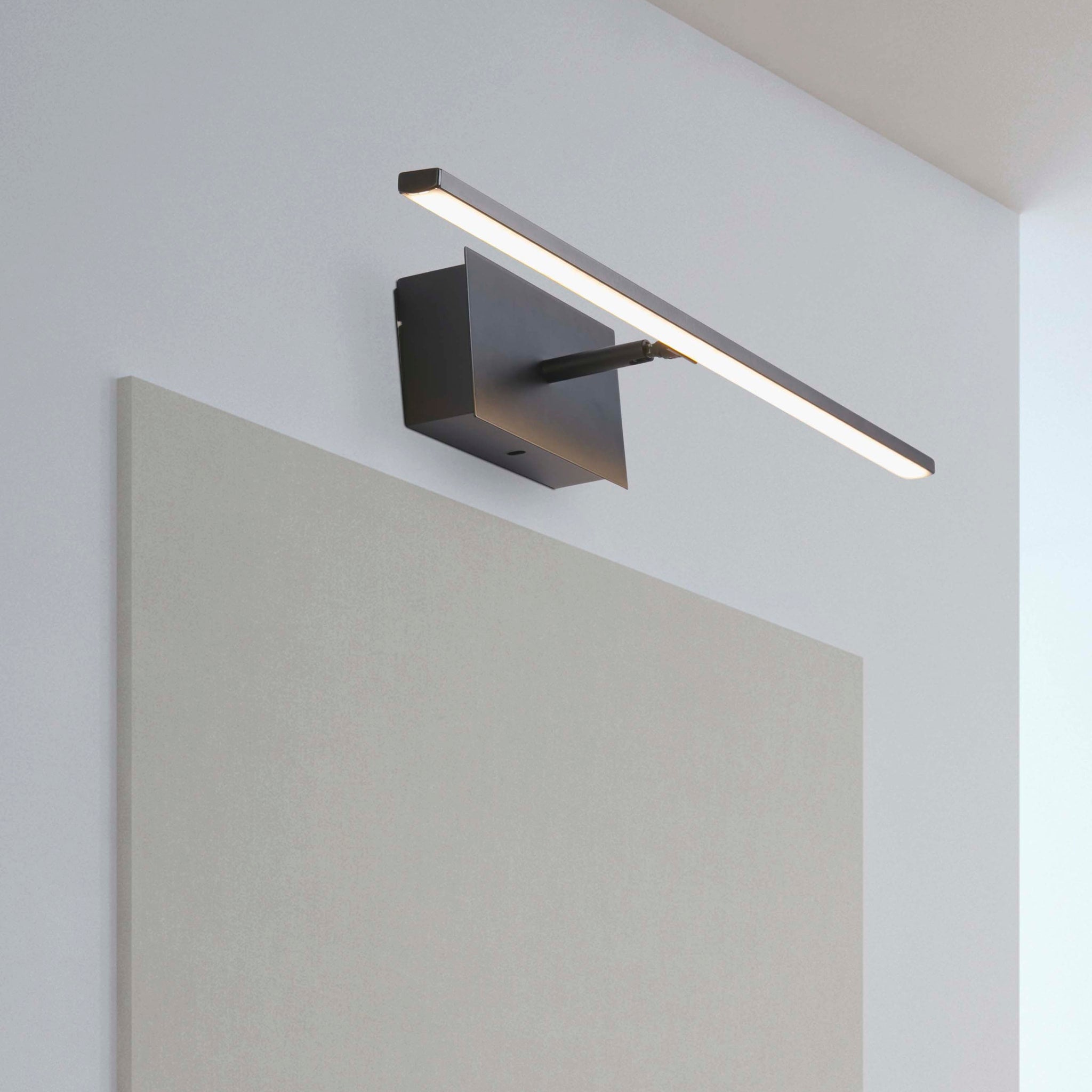 Amalfi LED Wall Light IP44, Matt Black Metal