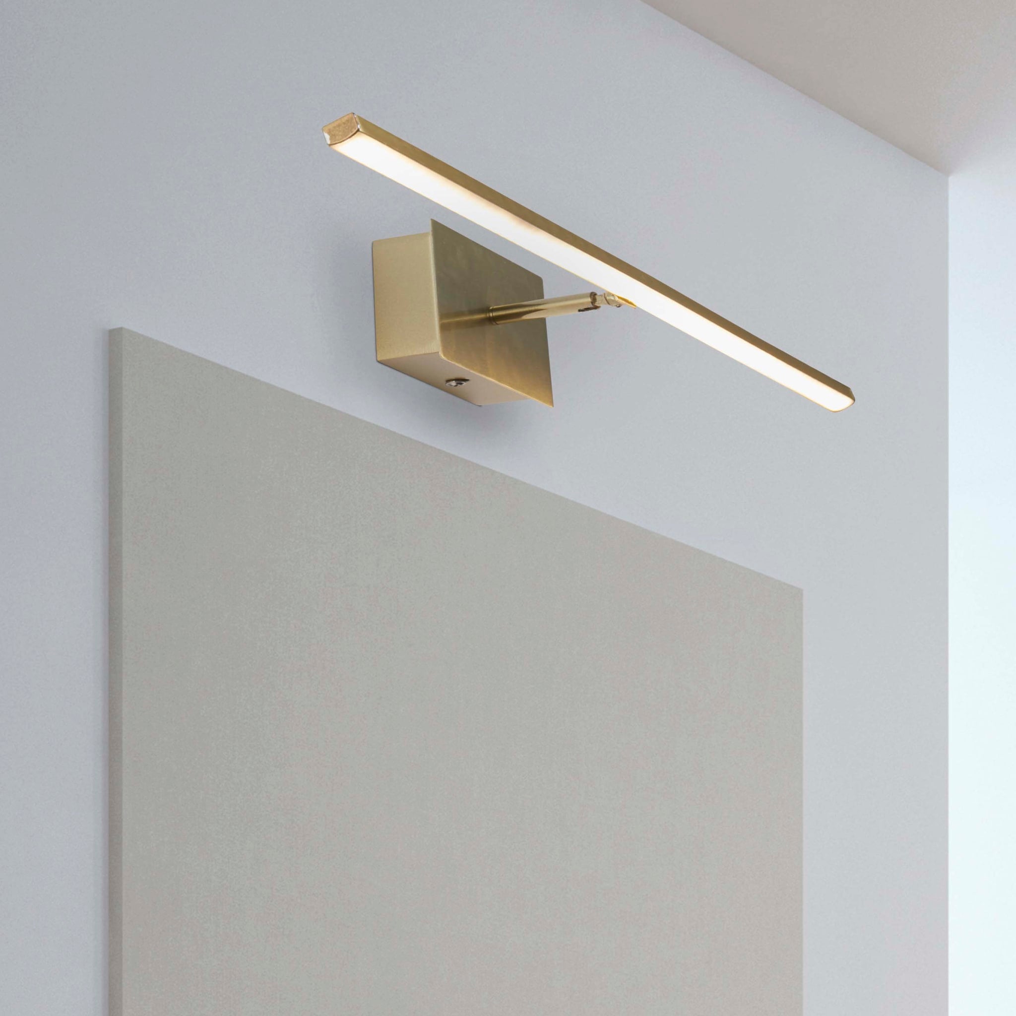 Amalfi LED Wall Light IP44, Satin Brass Metal