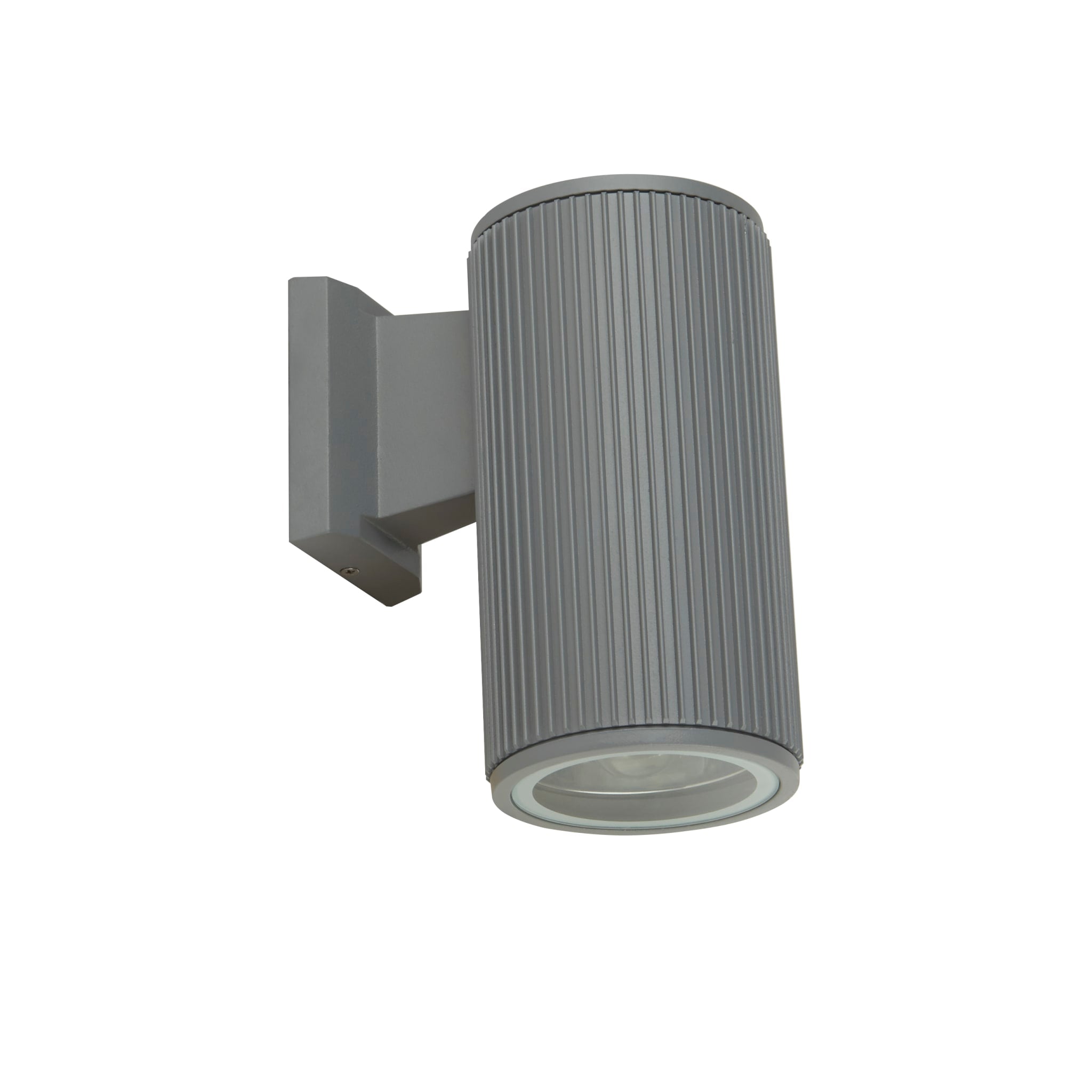 Hamburg Outdoor Wall Light - Grey Metal & Clear Glass