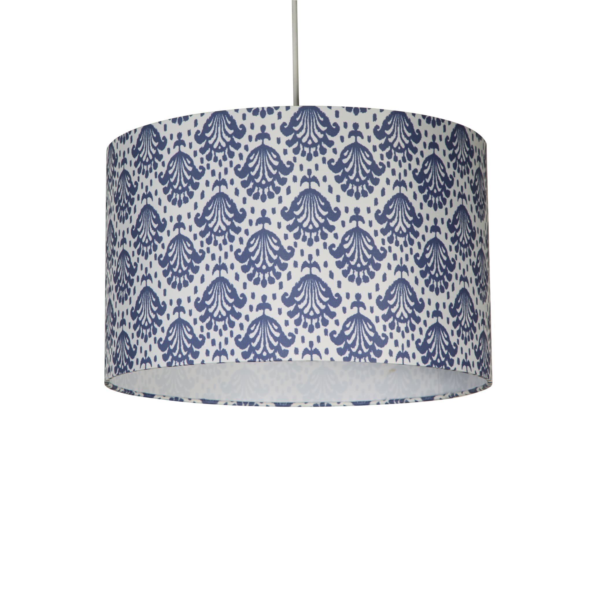 June Sapphire Print Drum Shade